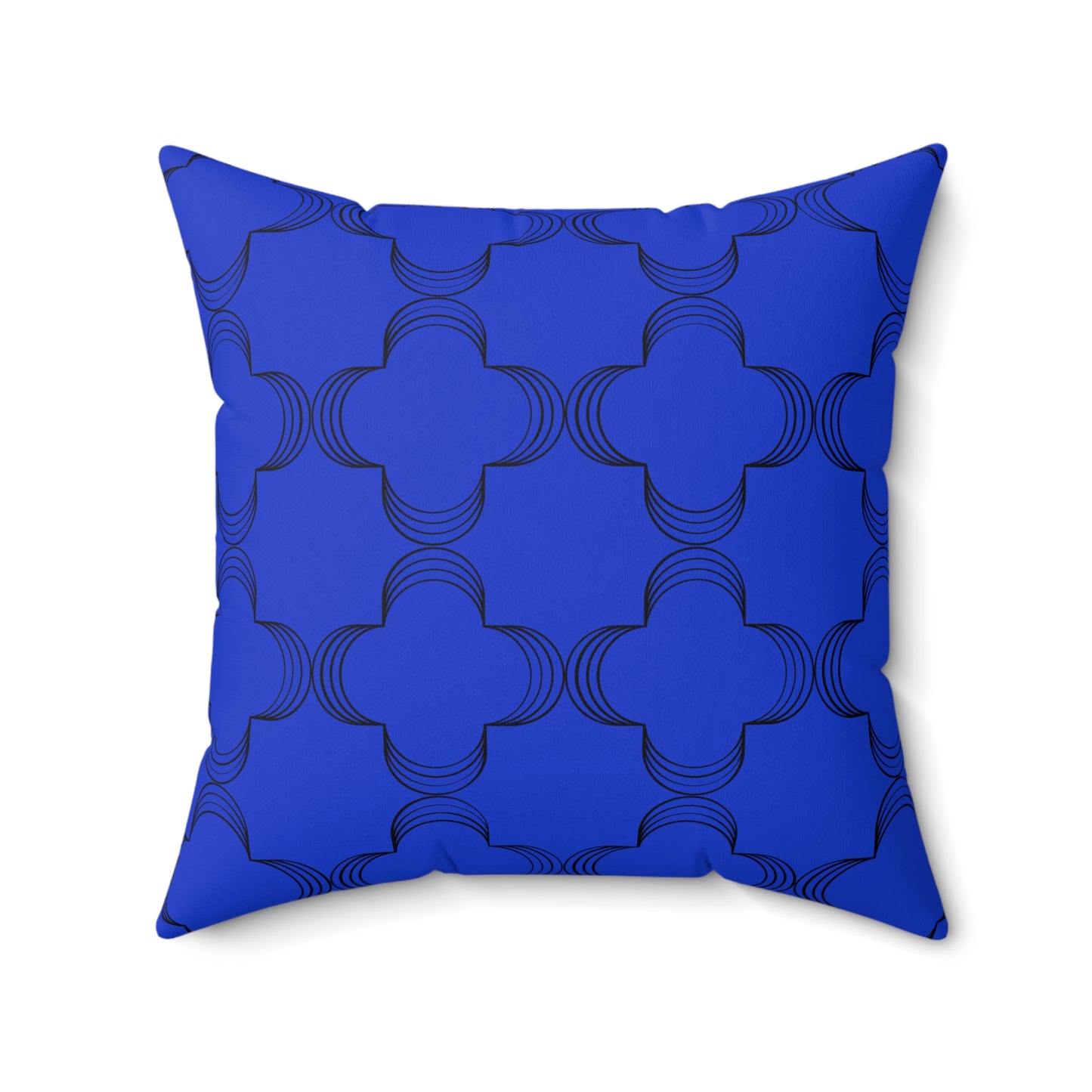 Geometric Cobalt Blue (Matching The Gathering Place) Throw Pillow