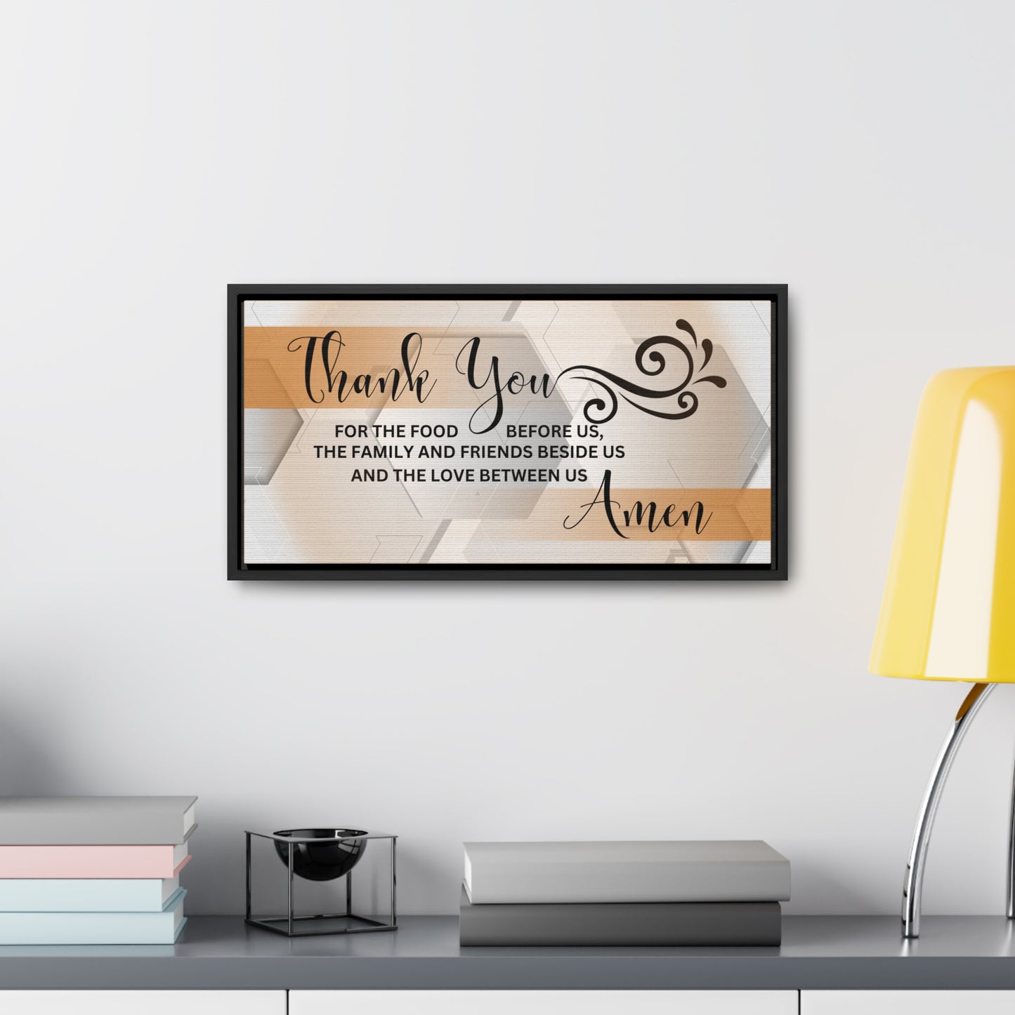 Christian Wall Art: Thank You....Amen (Floating Frame)