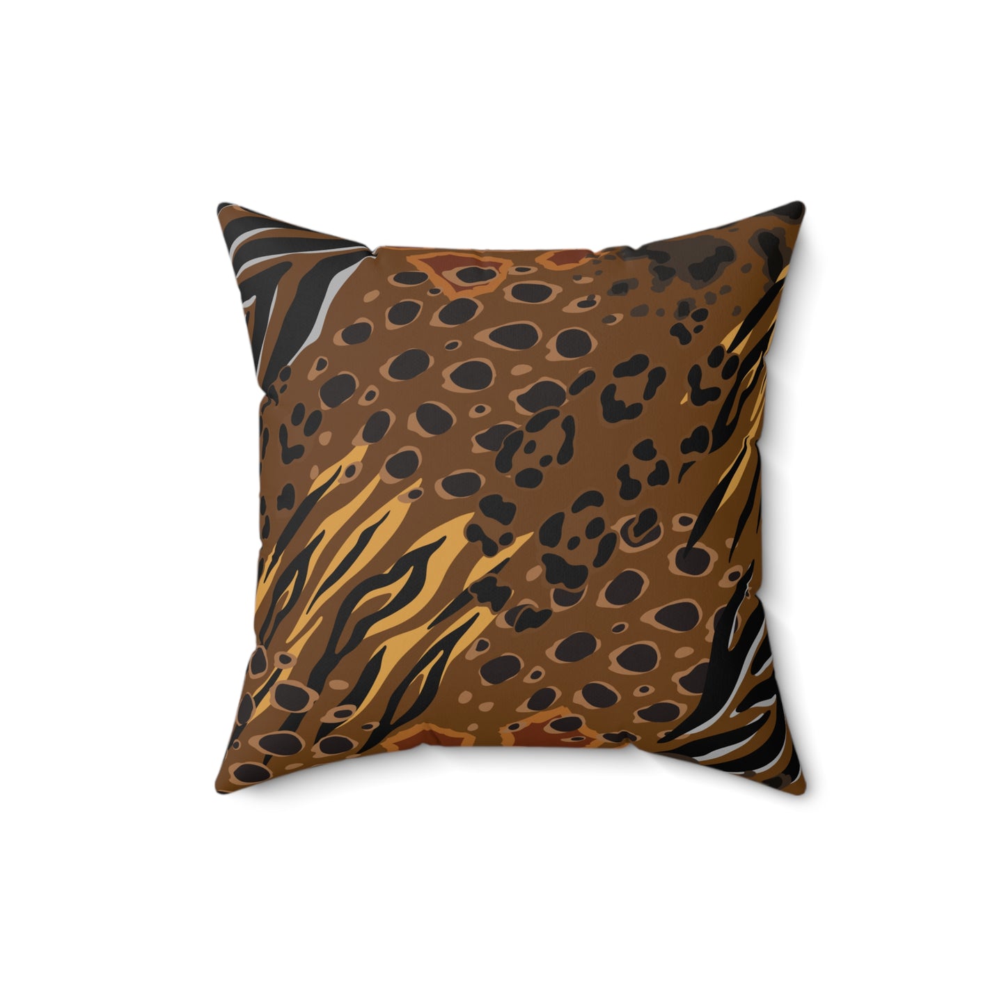Animal Print Brown Throw Pillow
