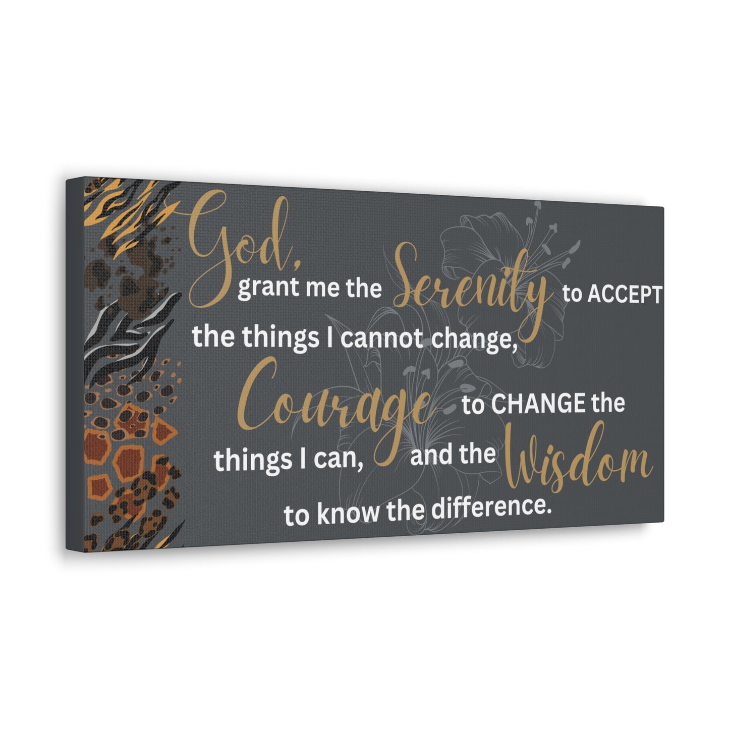 Christian Wall Art: Serenity Prayer (Wood Frame Ready to Hang)