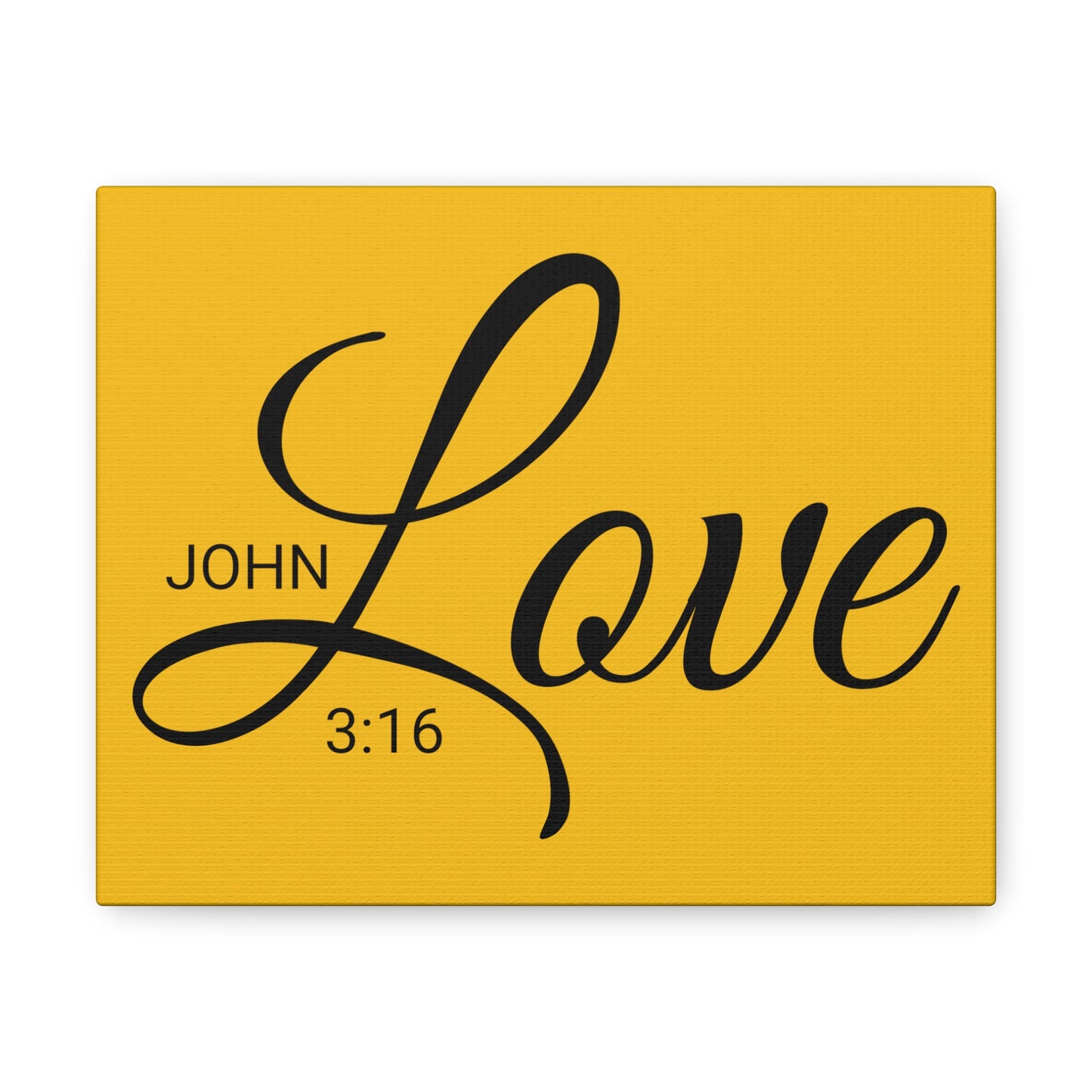 Christian Wall Art "Love" Verse John 3:16 Ready to Hang Unframed