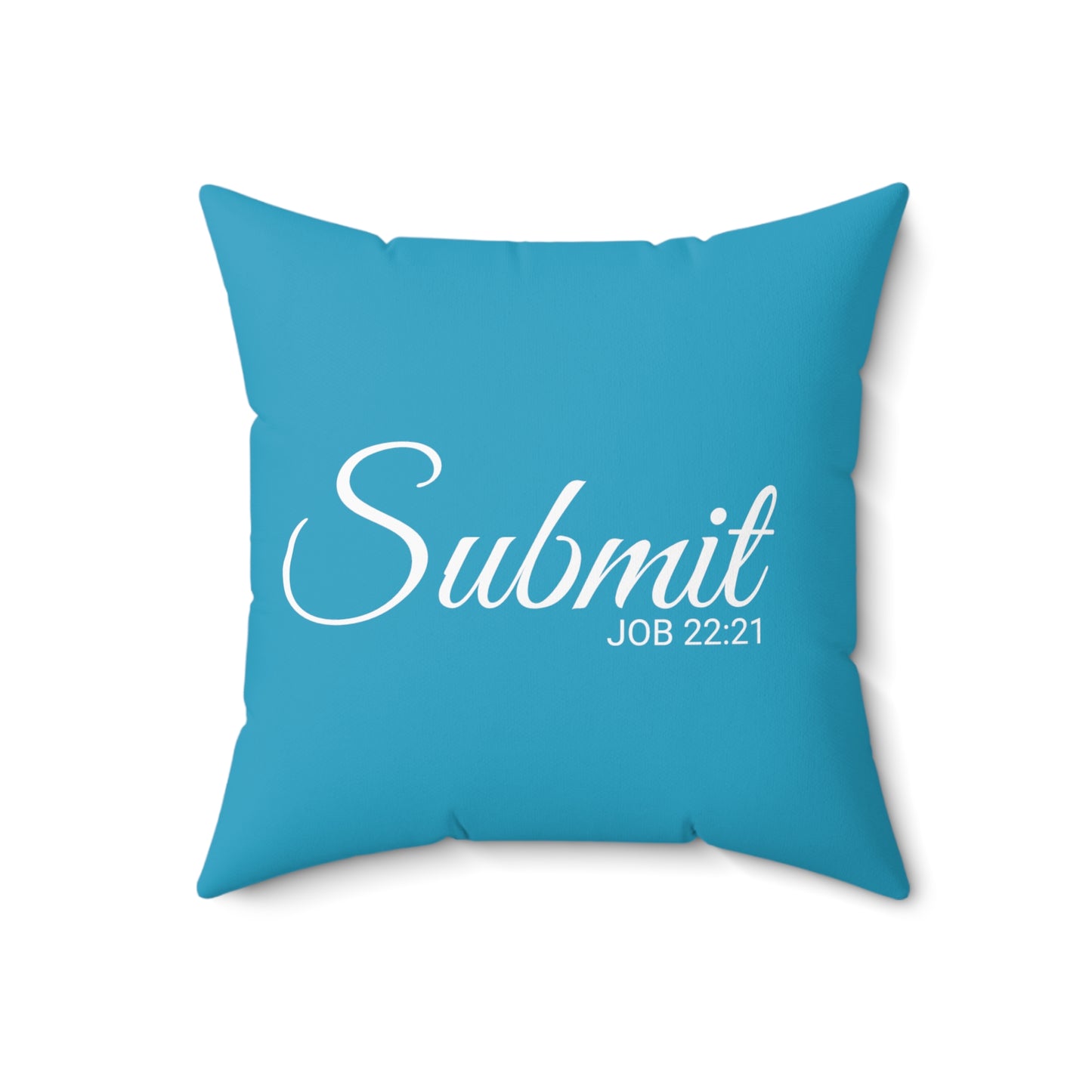 Scripture Submit Job 22:21 Bible Verse Throw Pillow