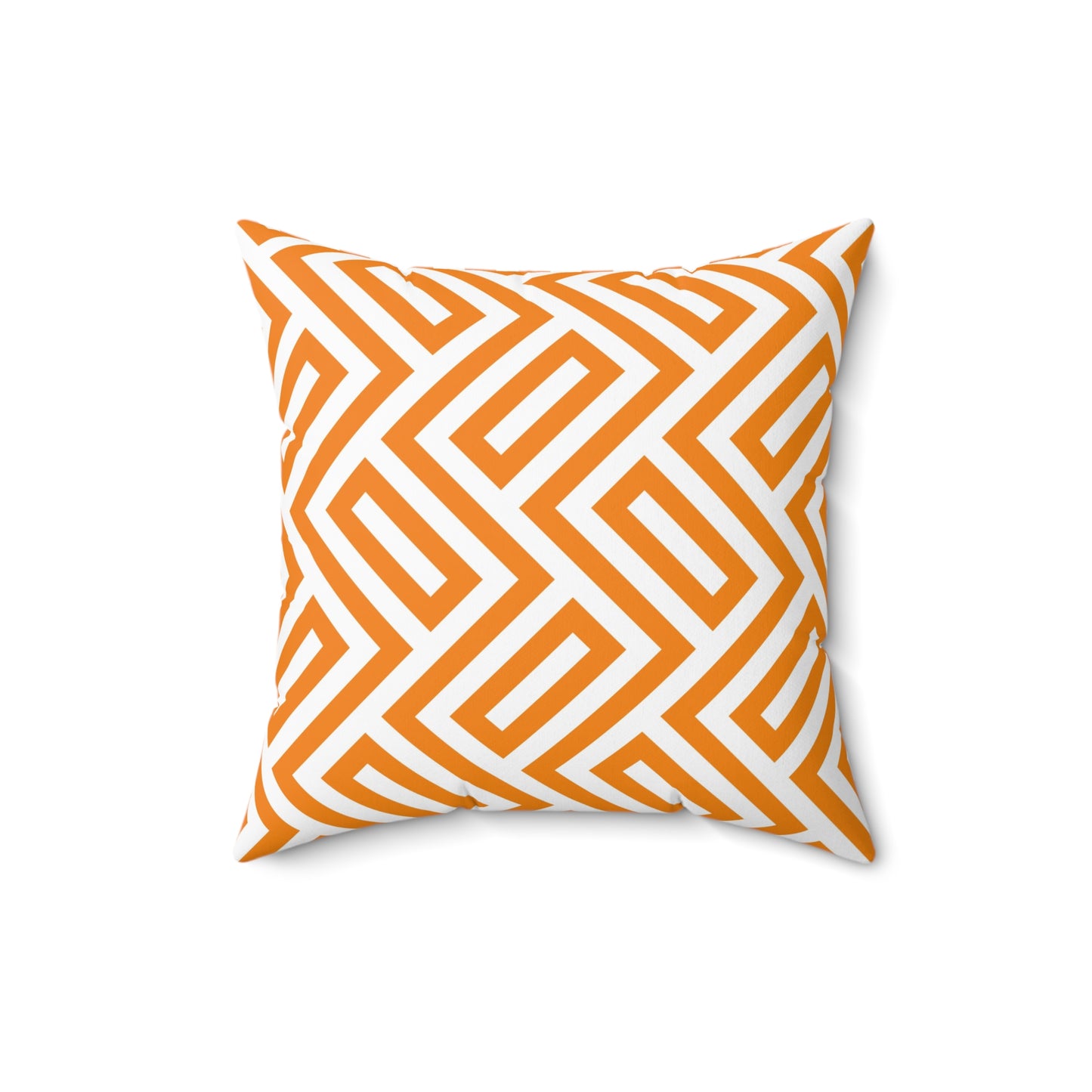Burnt Orange Geometric Throw Pillow