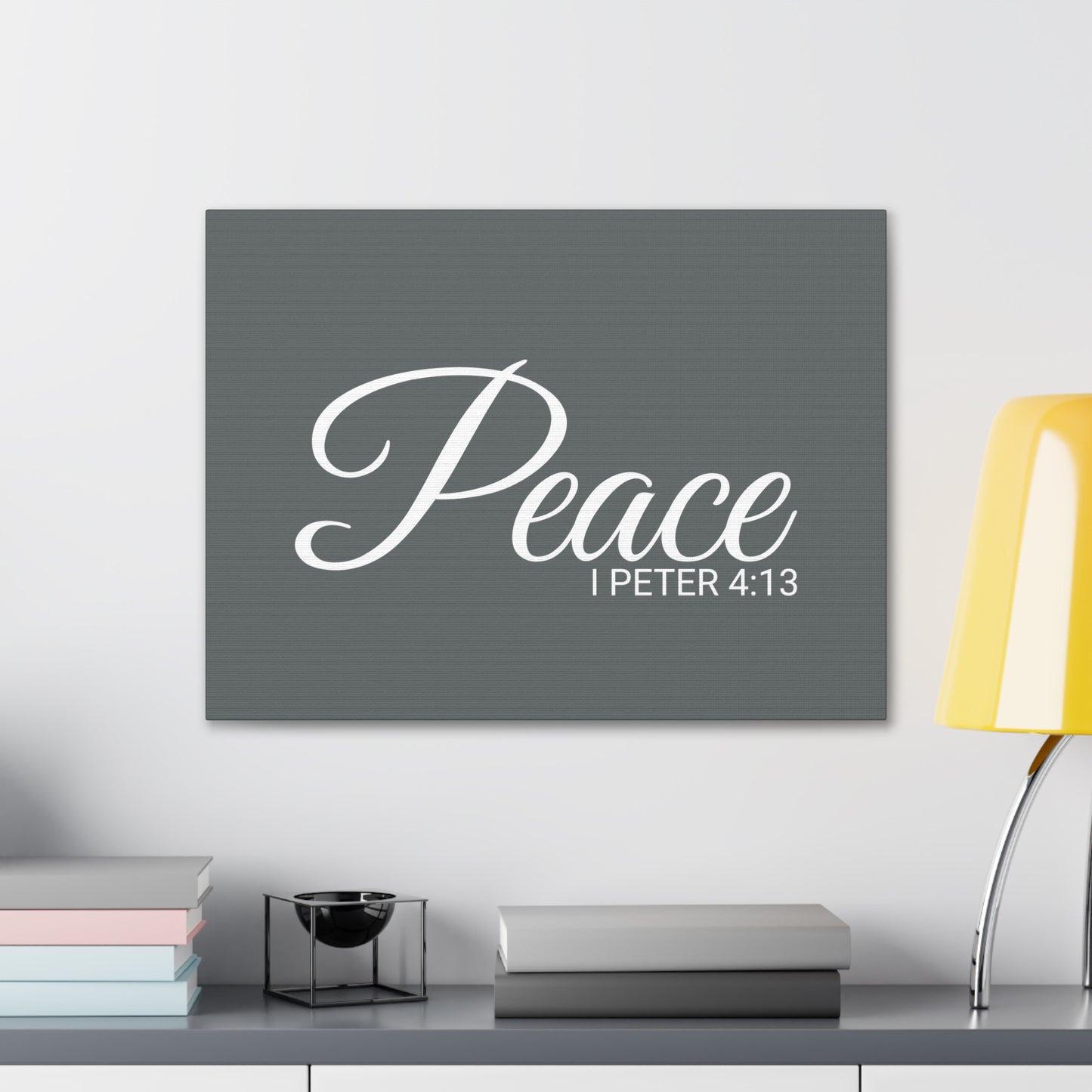 Christian Wall Art "Peace" Verse I Peter 4:13 Ready to Hang Unframed