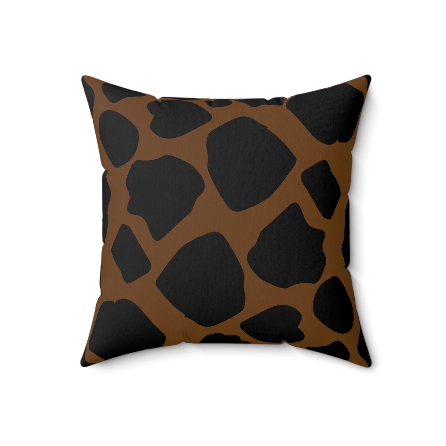 Cow Print Brown Throw Pillow