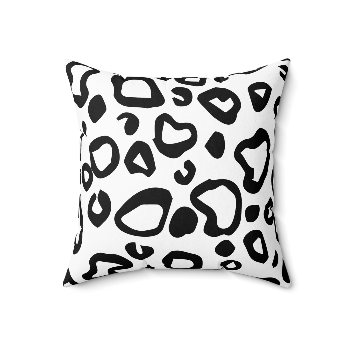 Leopard Print (Dual) White Throw Pillow