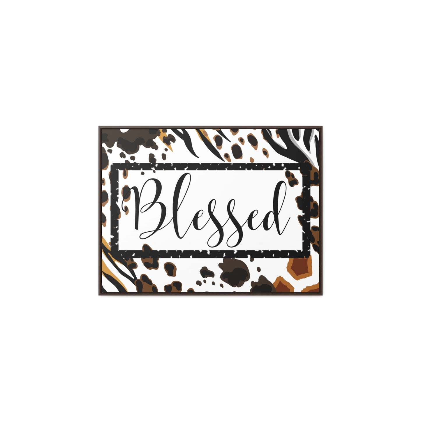 Christian Wall Art: Blessed (Floating Frame)