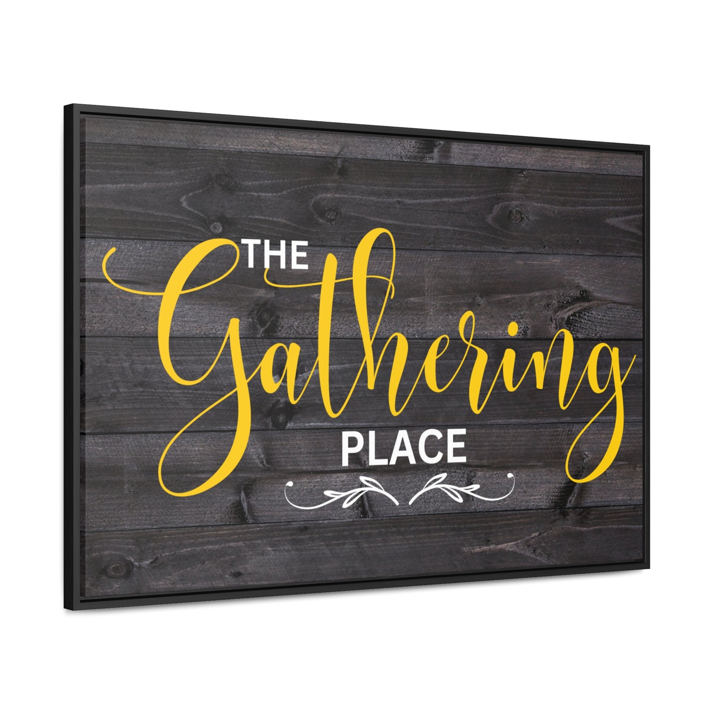 Christian Wall Art: The Gathering Place (Floating Frame)