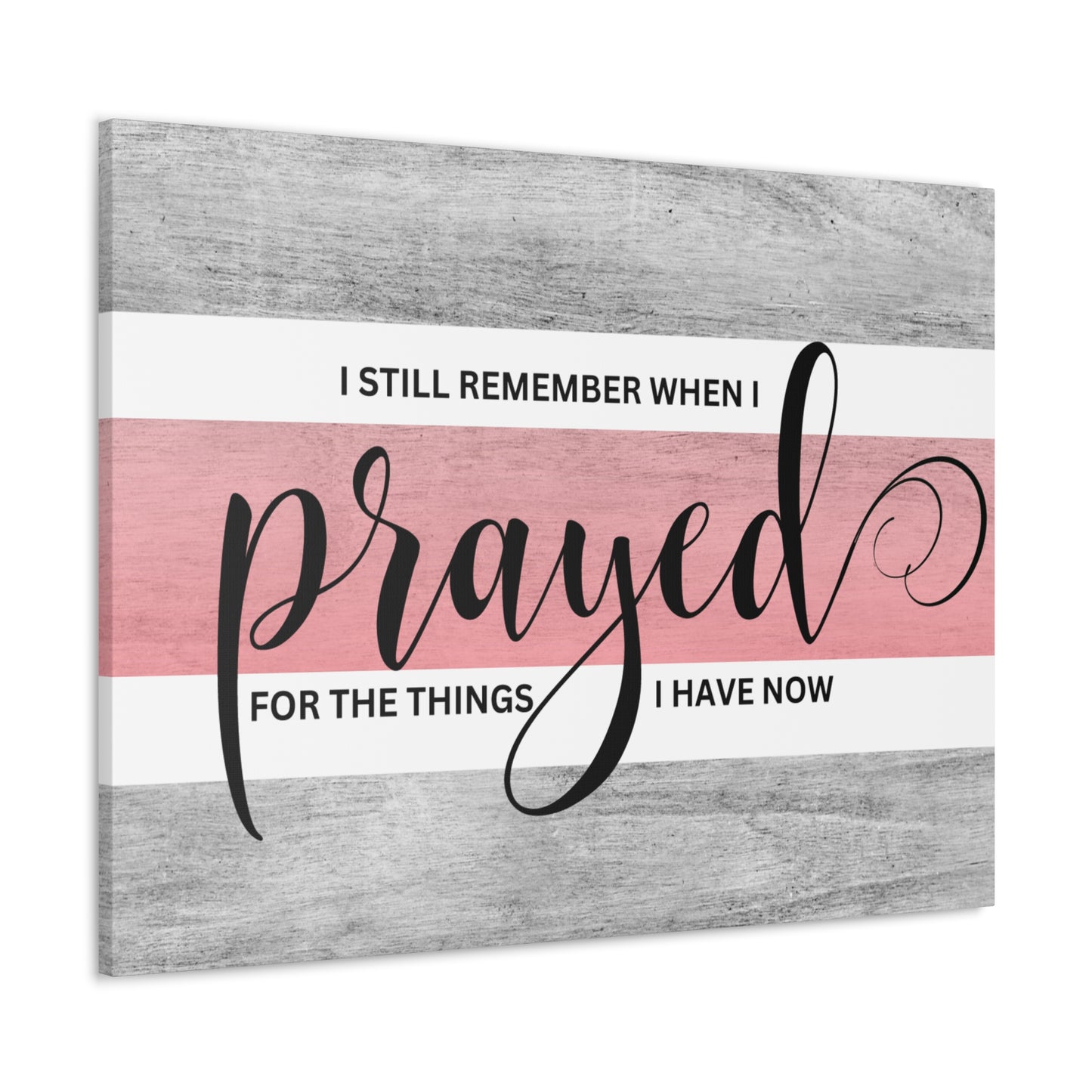 Christian Wall Art: Prayed For (Wood Frame Ready to Hang)