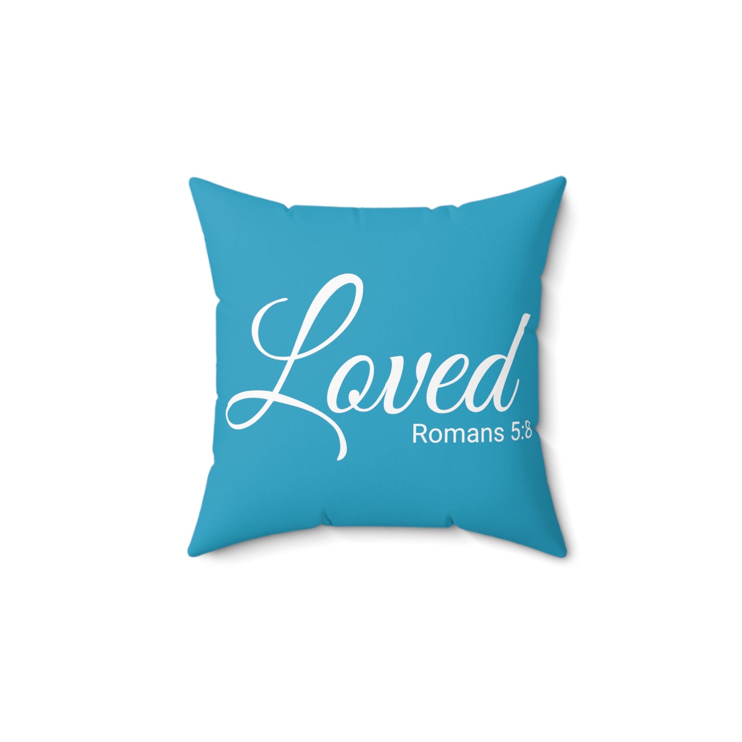 Scripture Loved Romans 5:8 Bible Verse Pillow