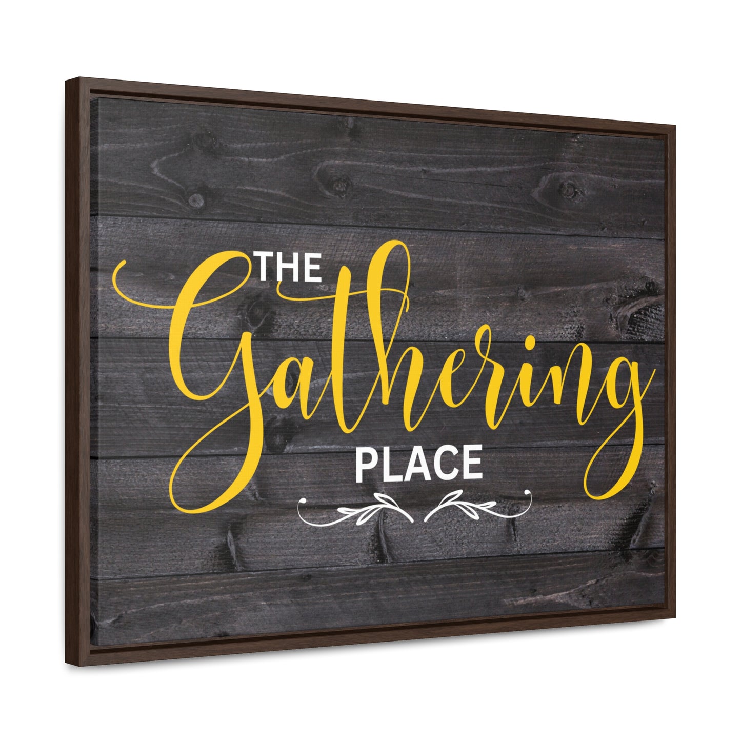 Christian Wall Art: The Gathering Place (Floating Frame)