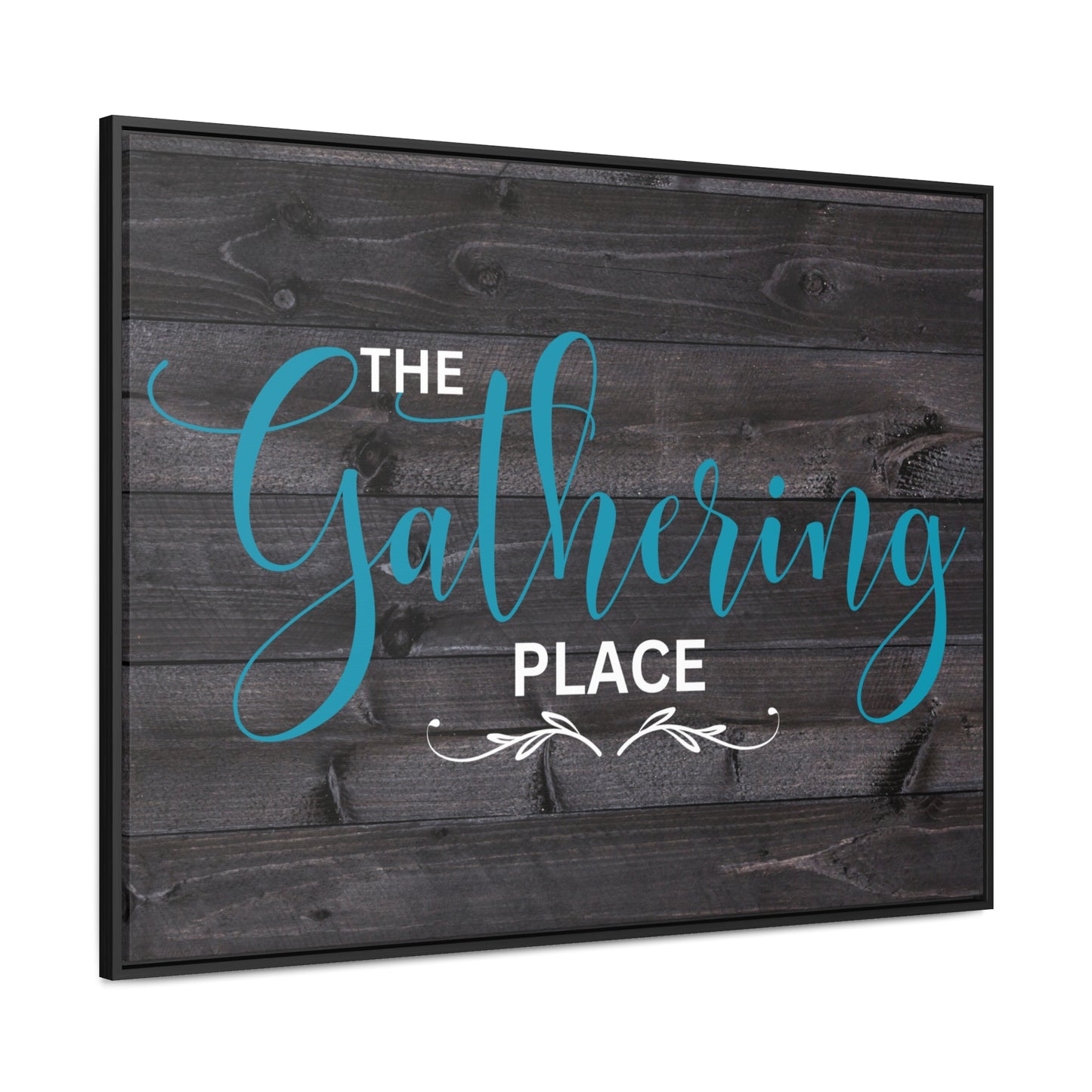 Christian Wall Art: The Gathering Place (Floating Frame)