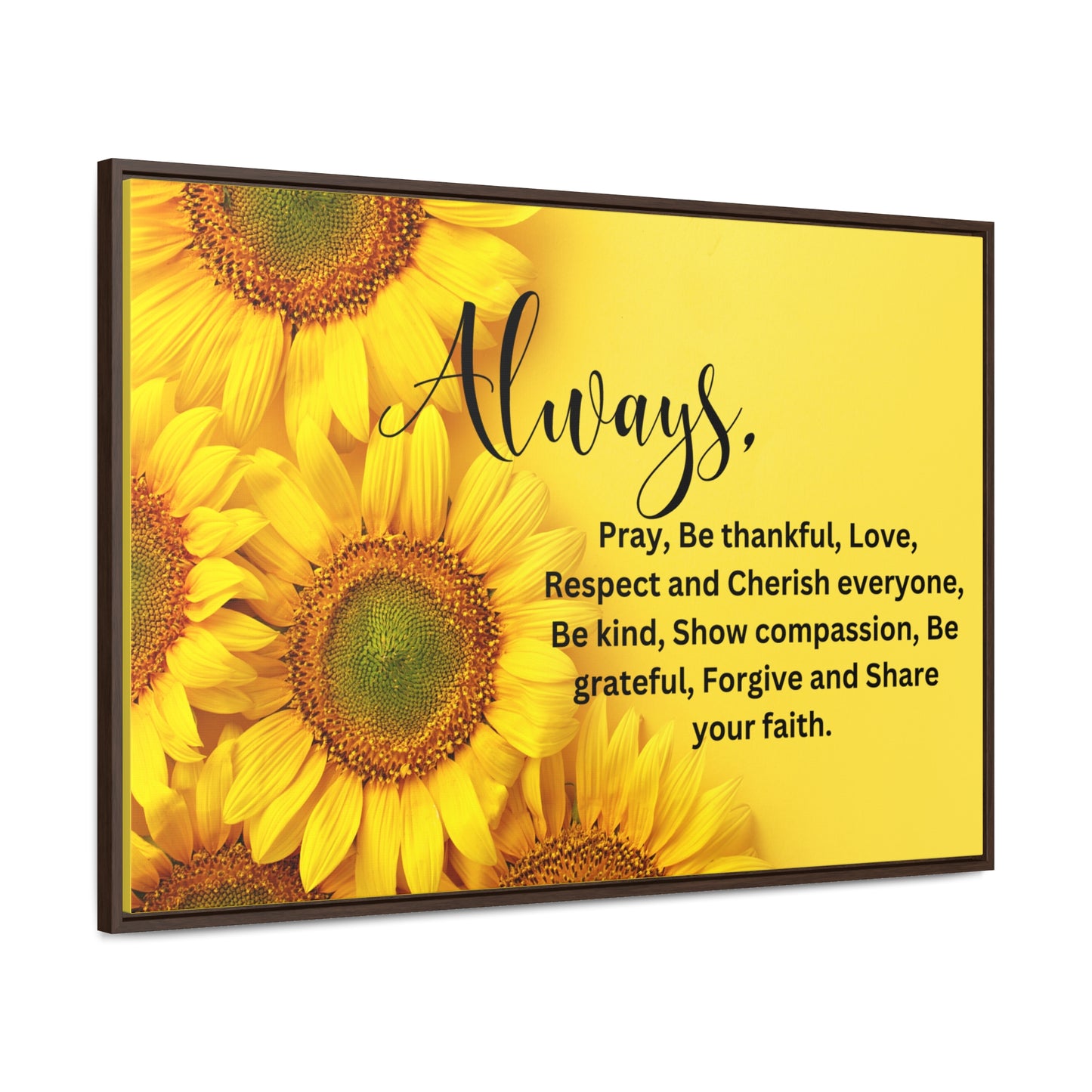 Christian Wall Art: Always...Share Your Faith (Floating Frame)