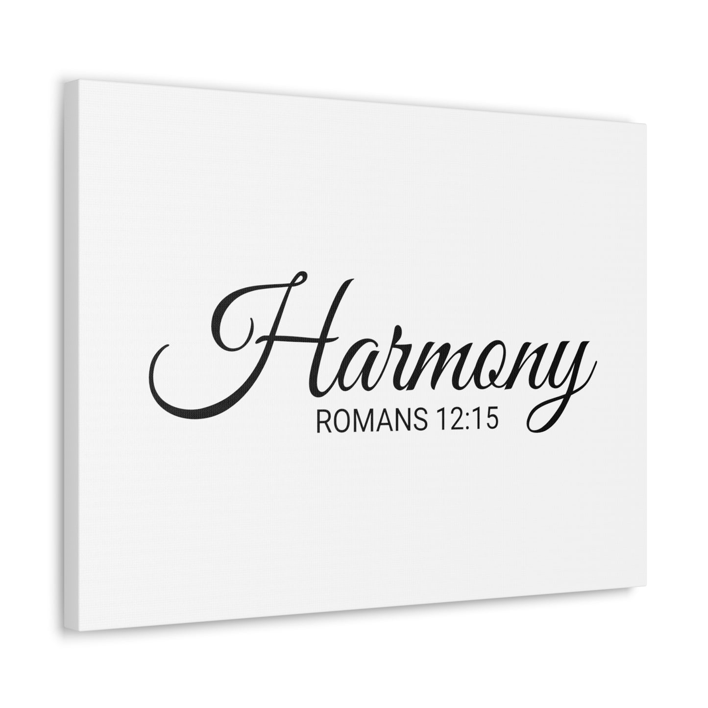 Christian Wall Art "Harmony" Verse Romans 12:15 Ready to Hang Unframed