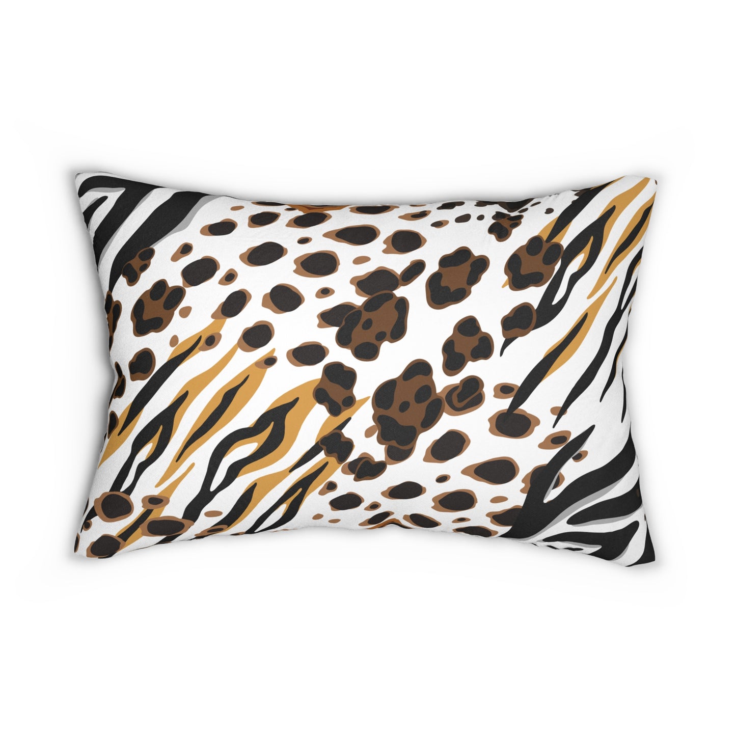 Animal Print White Accent Pillow