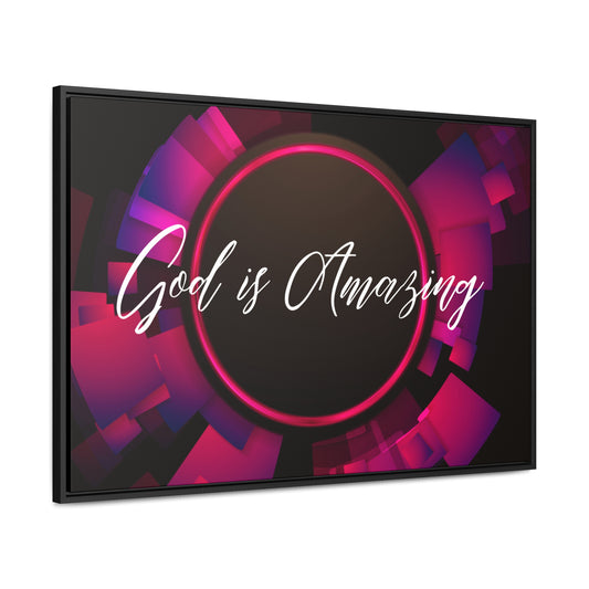 Christian Wall Art: God is Amazing (Floating Frame)