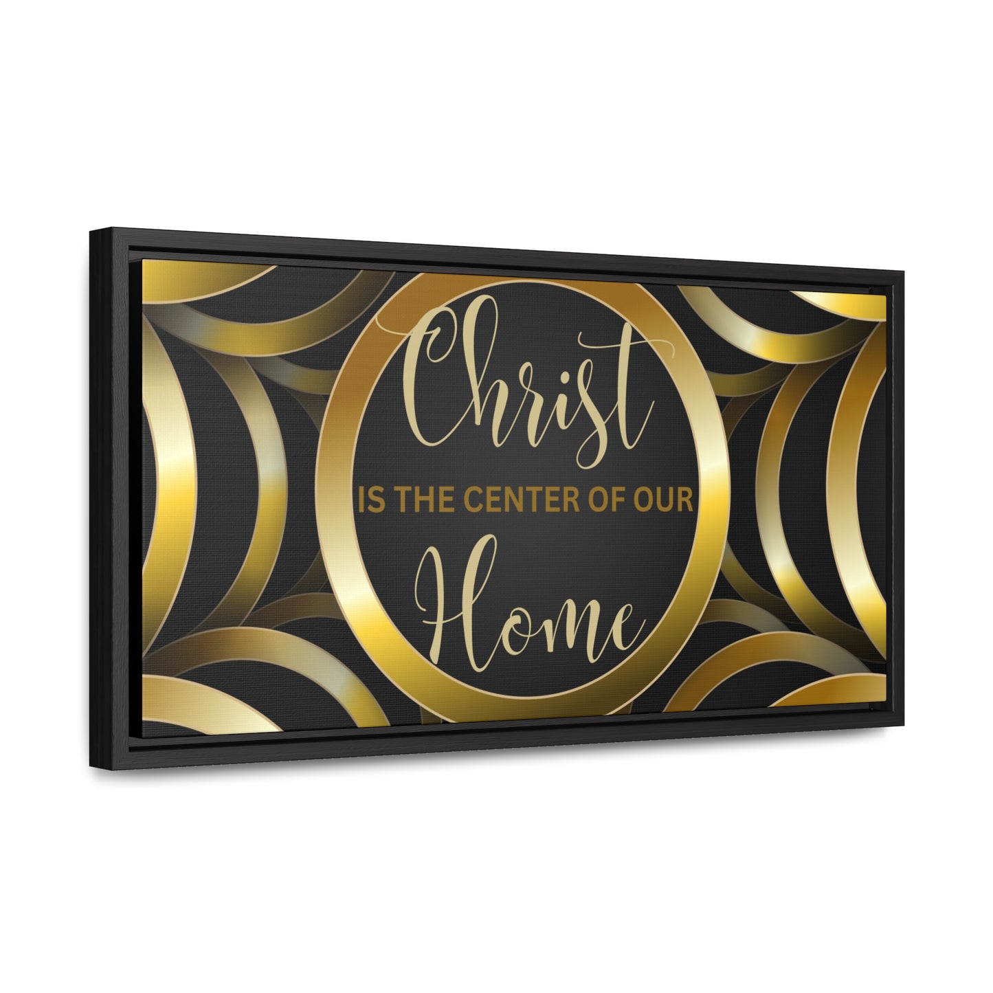 Christian Wall Art: Christ Is the Center of Our Home (Floating Frame)