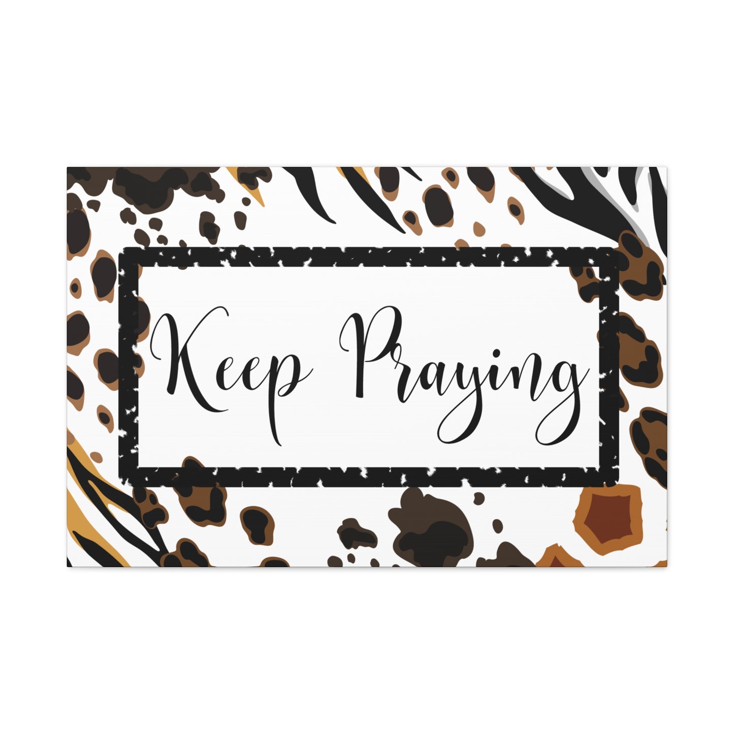 Christian Wall Art: Keep Praying (Wood Frame Ready to Hang)