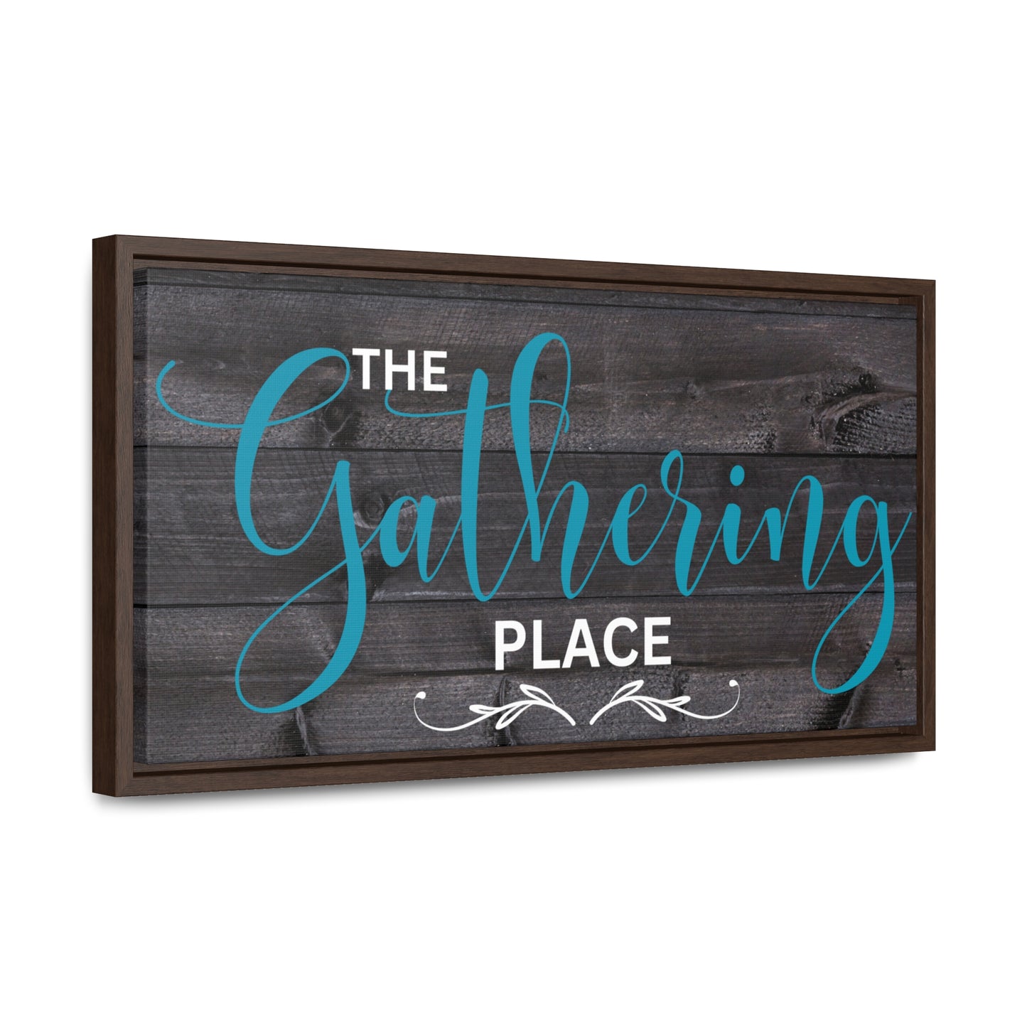 Christian Wall Art: The Gathering Place (Floating Frame)