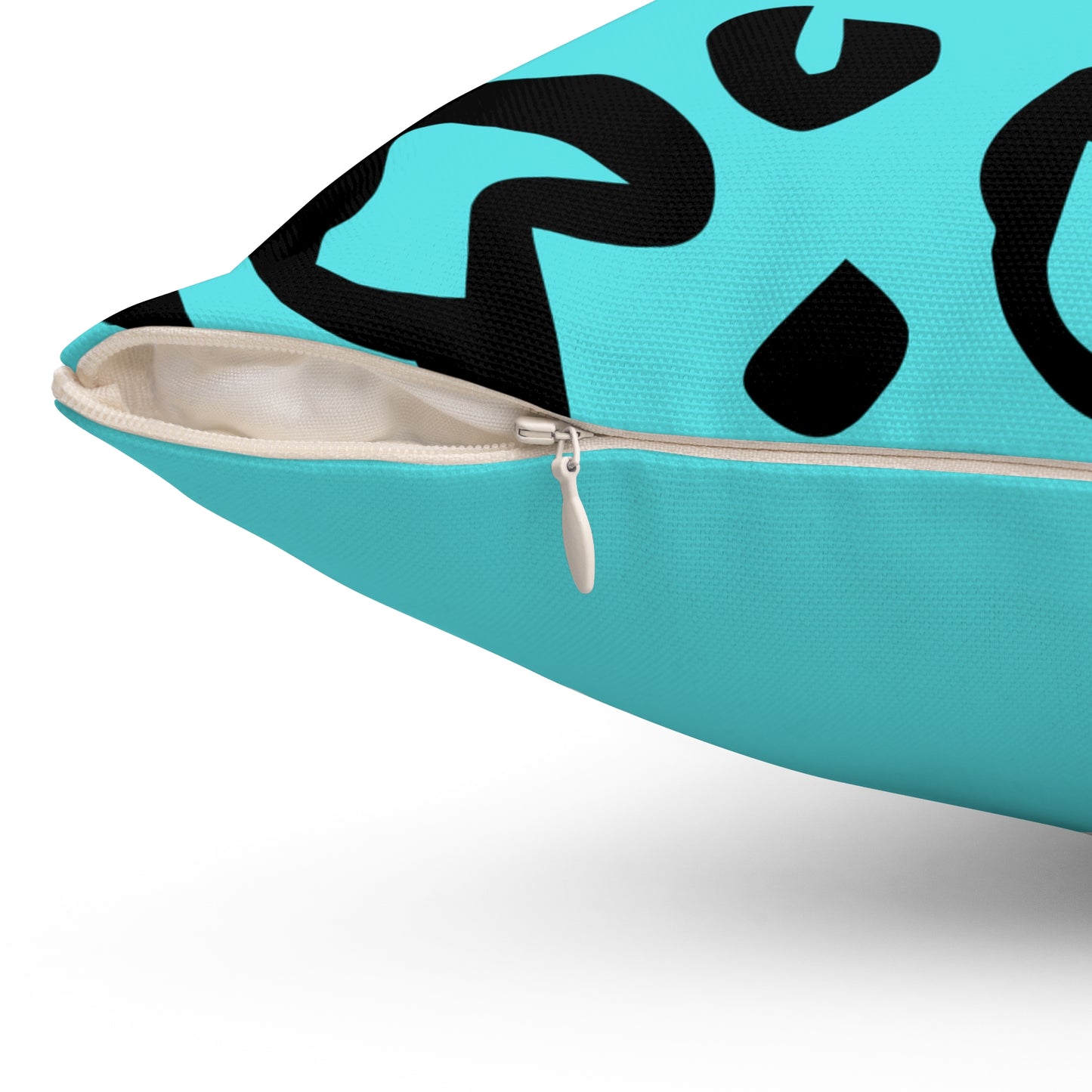 Leopard Print (Dual) Turquoise Throw Pillow