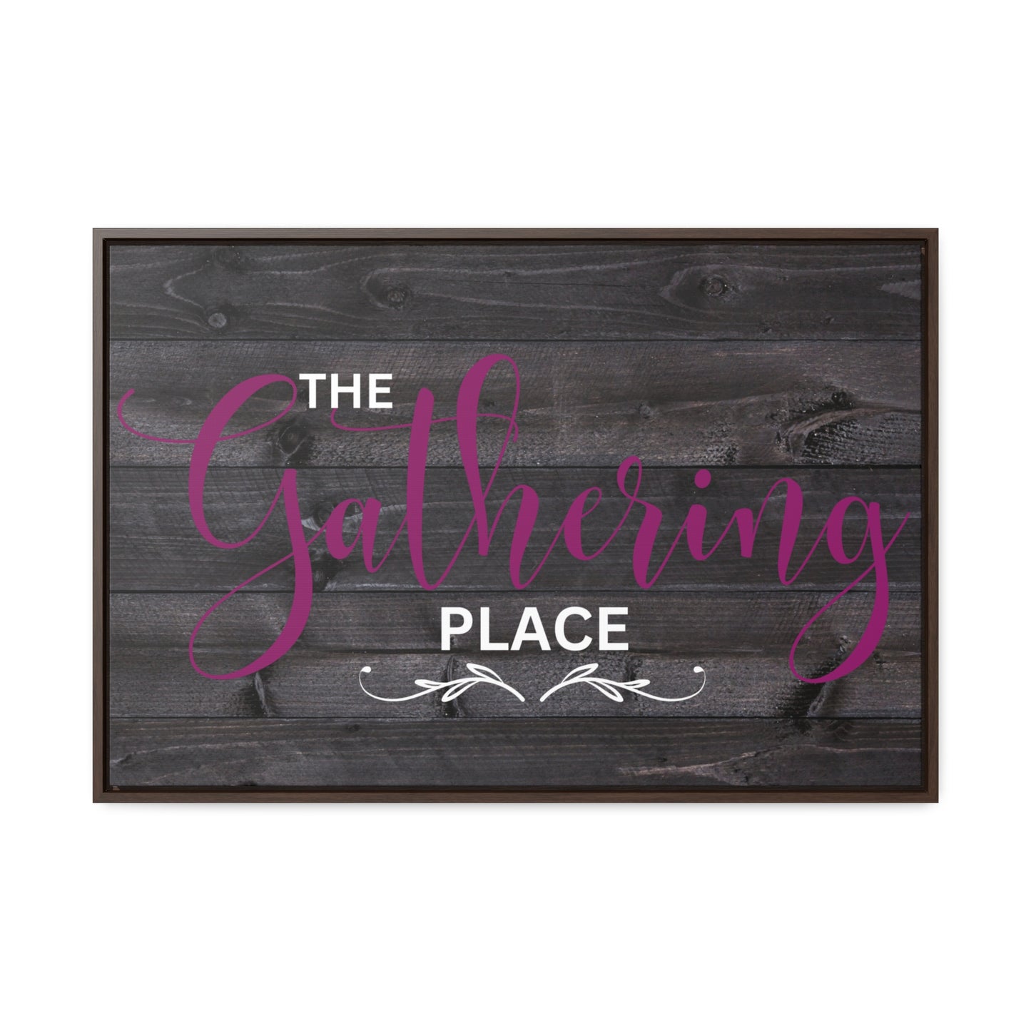 Christian Wall Art: The Gathering Place (Floating Frame)