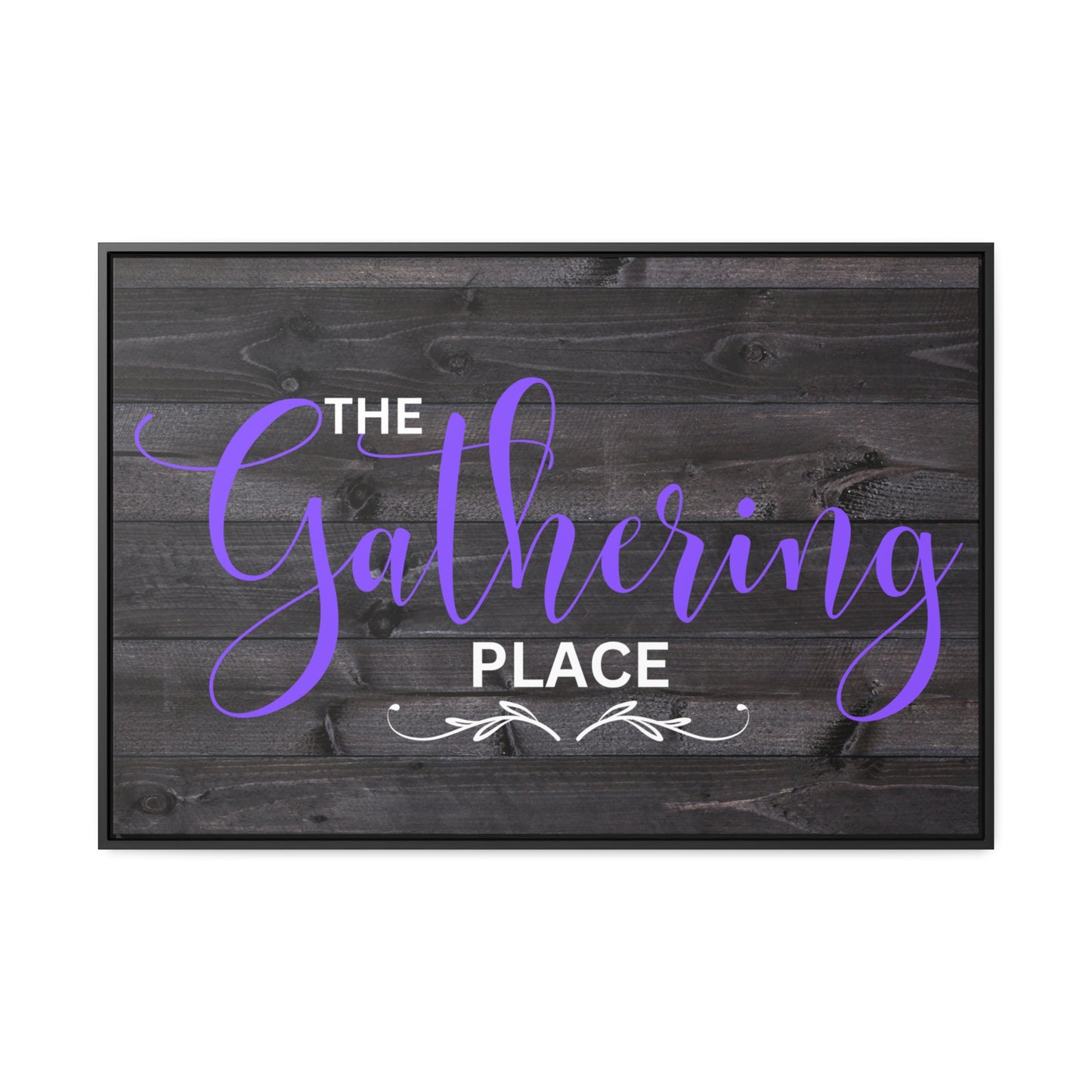 Christian Wall Art: The Gathering Place (Floating Frame)