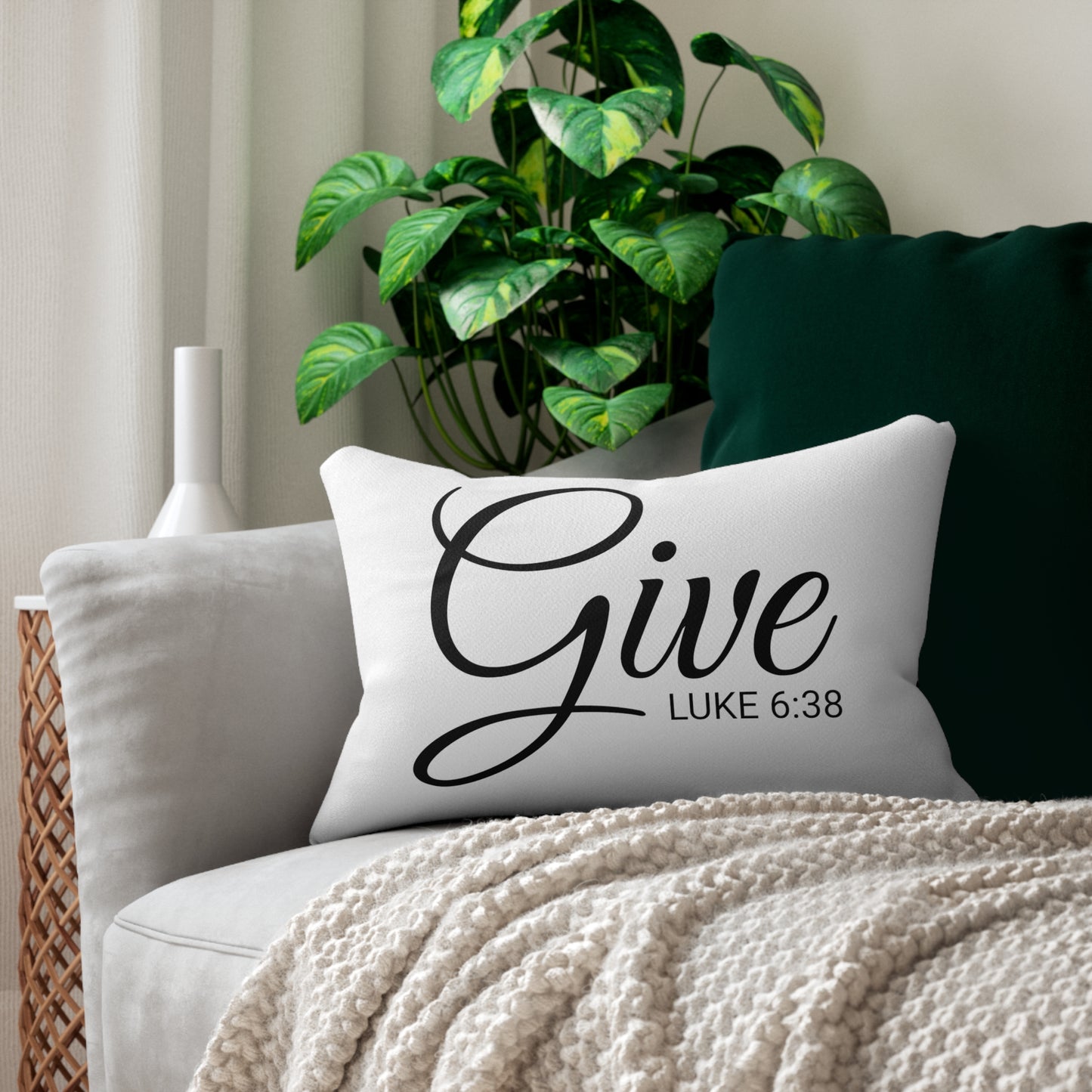 Scripture Give Luke 6:38 Bible Verse Pillow