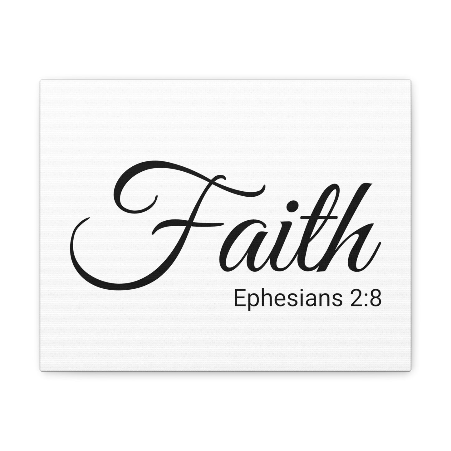 Christian Wall Art "Faith" Verse Ephesians 2:8 Ready to Hang Unframed