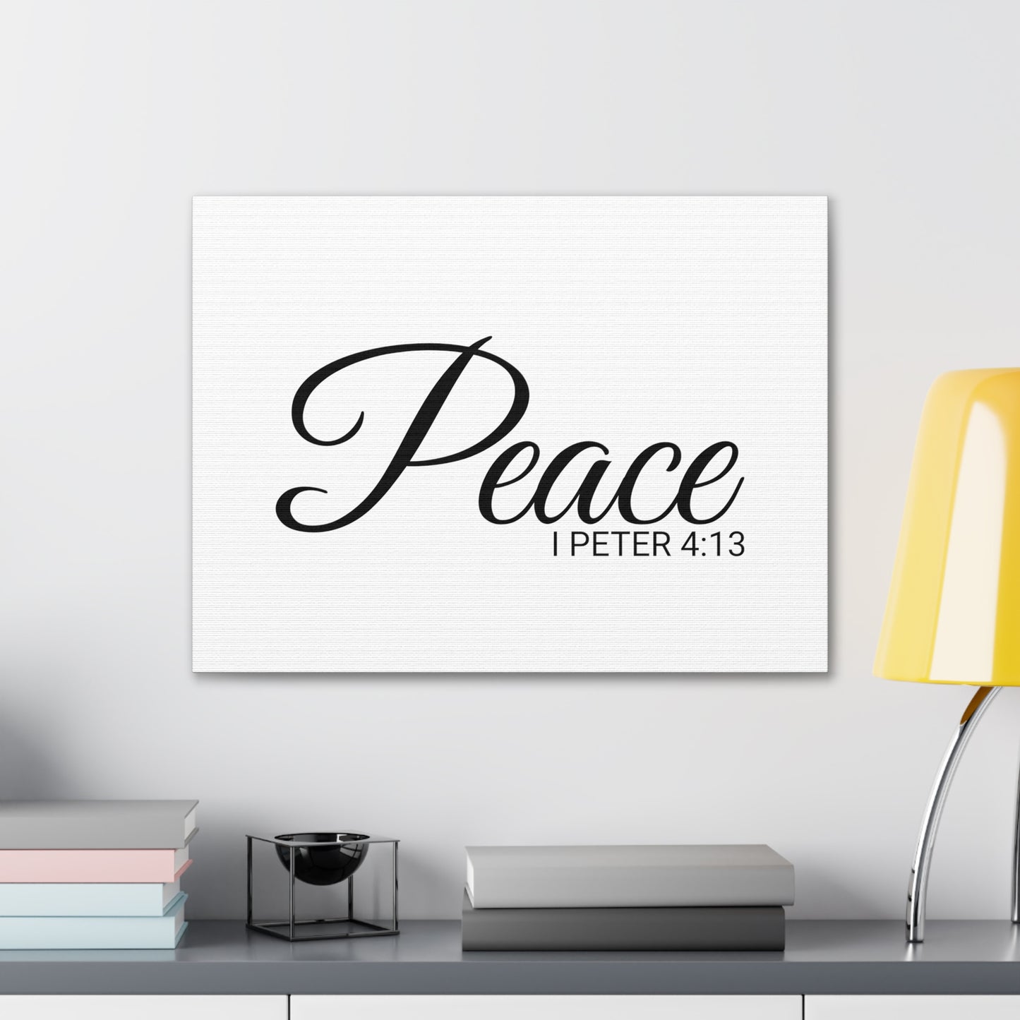 Christian Wall Art "Peace" Verse I Peter 4:13 Ready to Hang Unframed