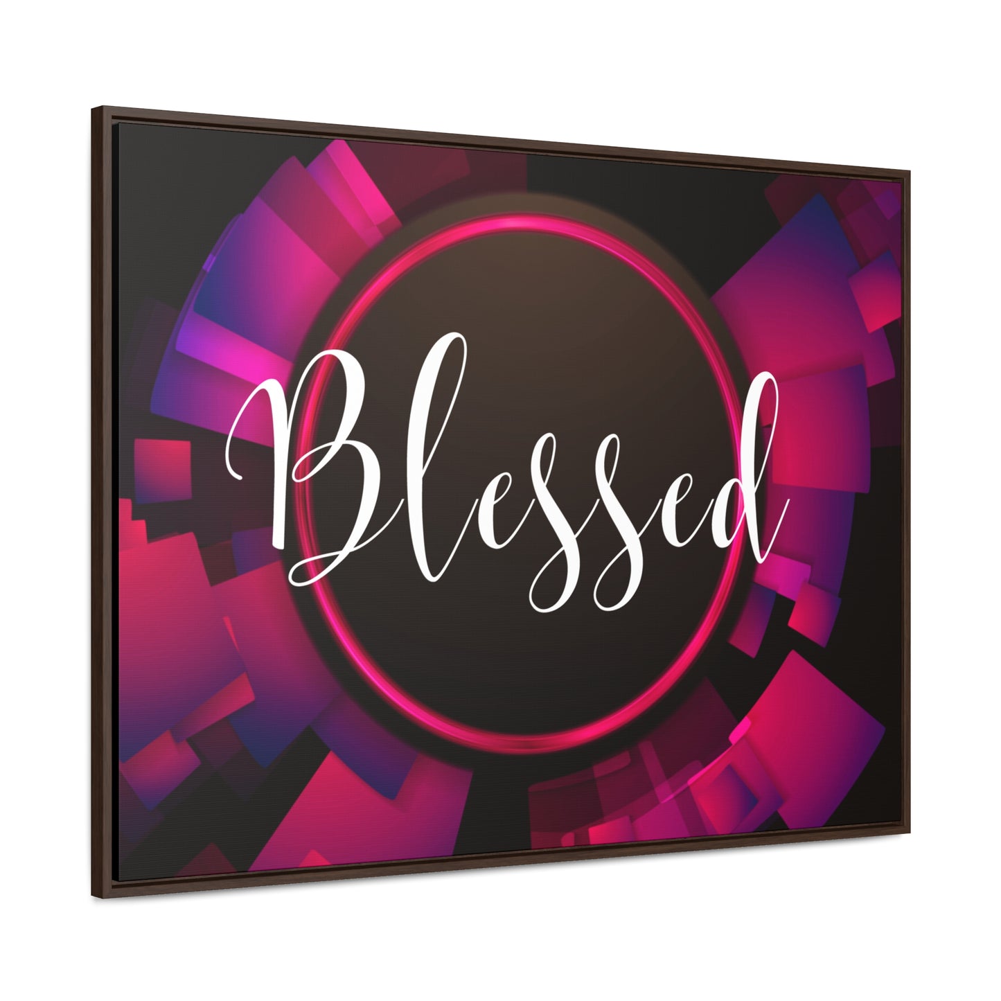 Christian Wall Art: Blessed (Floating Frame)