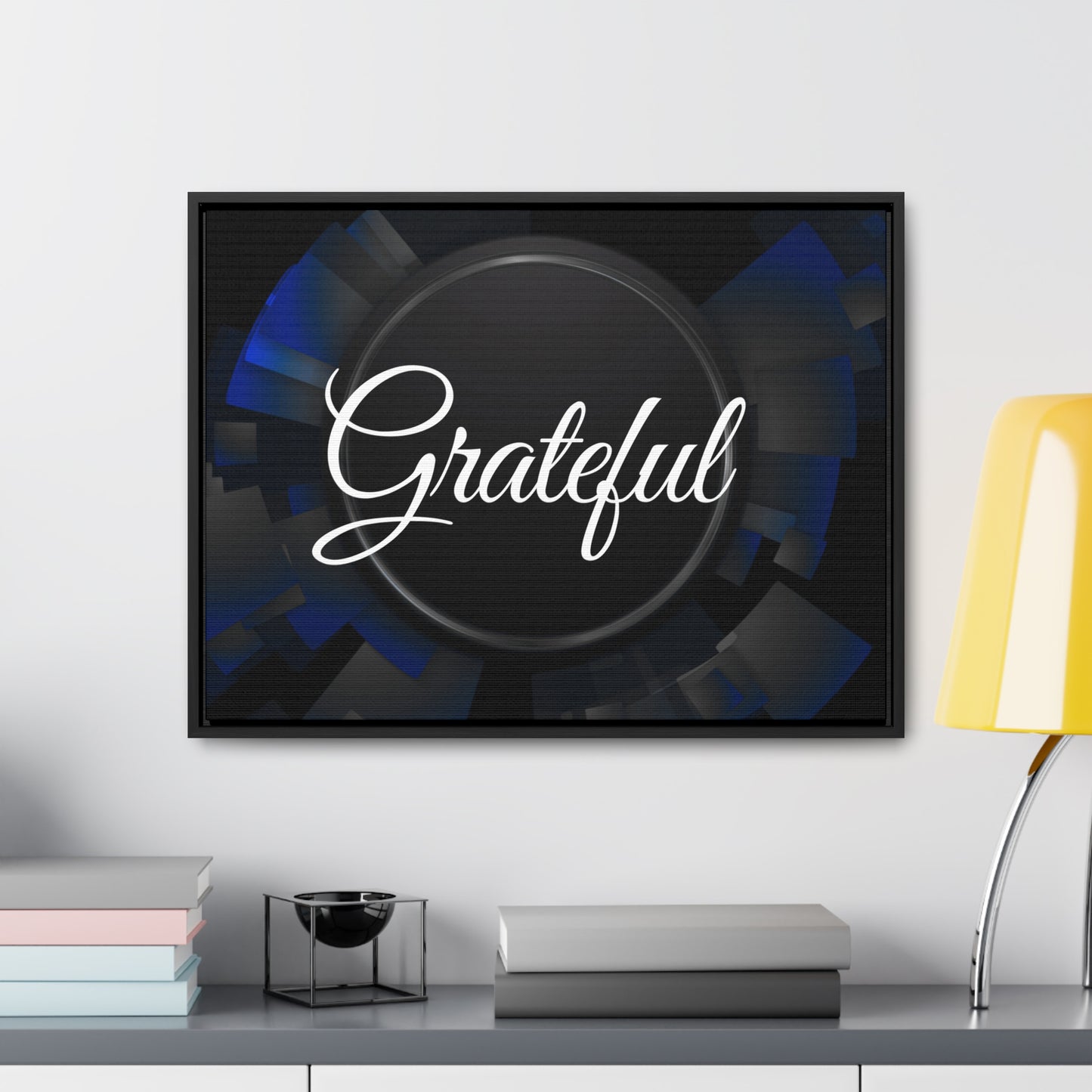 Christian Wall Art: Grateful (Floating Frame)