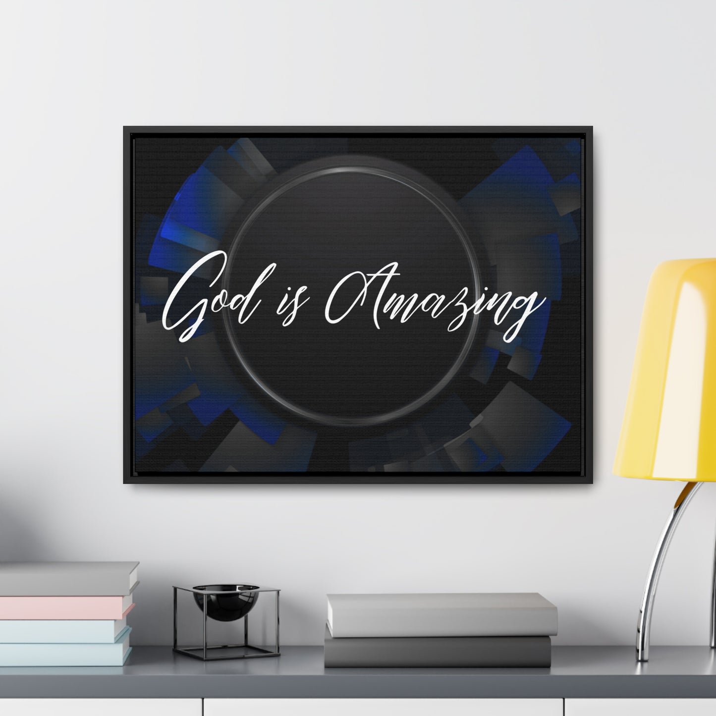 Christian Wall Art: God is Amazing (Floating Frame)