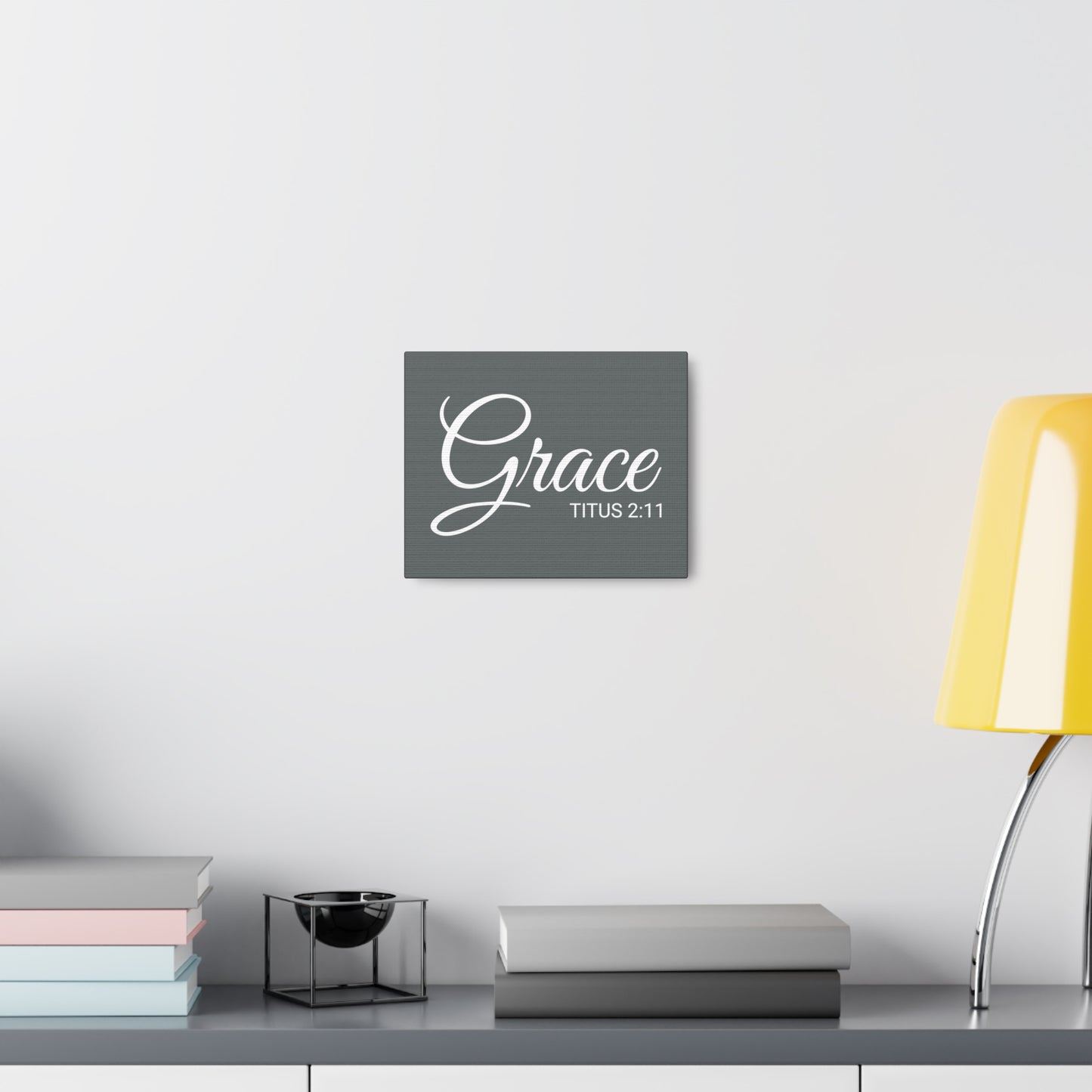 Christian Wall Art "Grace" Verse Titus 2:11 Ready to Hang Unframed