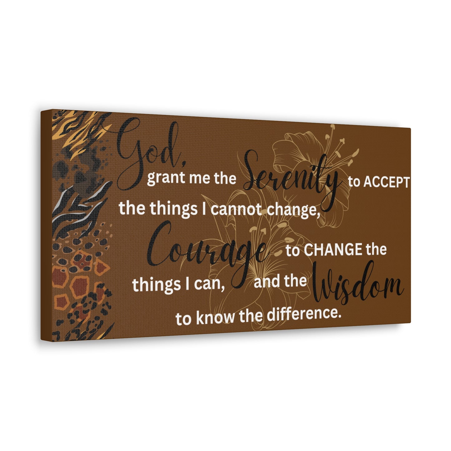 Christian Wall Art: Serenity Prayer (Wood Frame Ready to Hang)