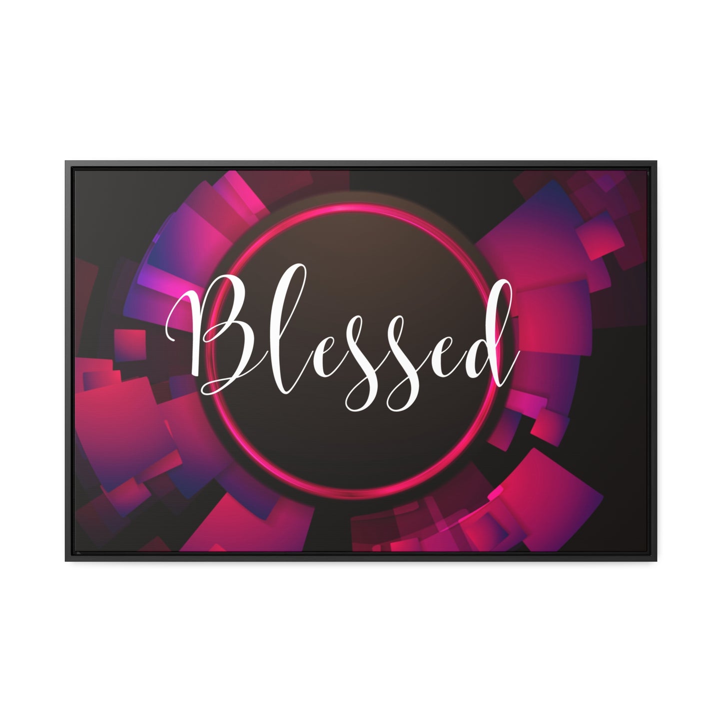 Christian Wall Art: Blessed (Floating Frame)