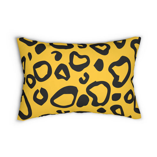 Leopard Print Gold Accent Pillow