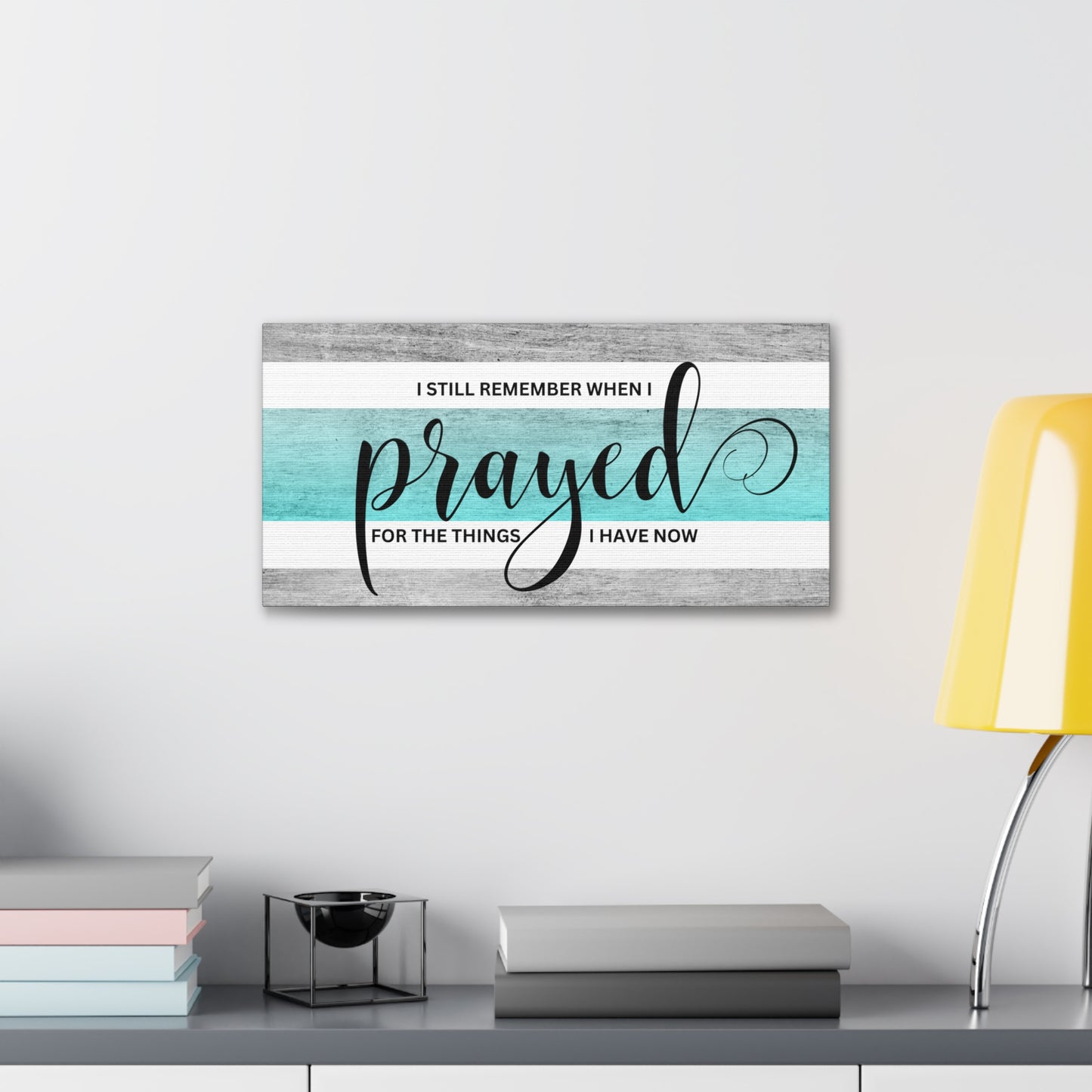 Christian Wall Art: Prayed For (Wood Frame Ready to Hang)