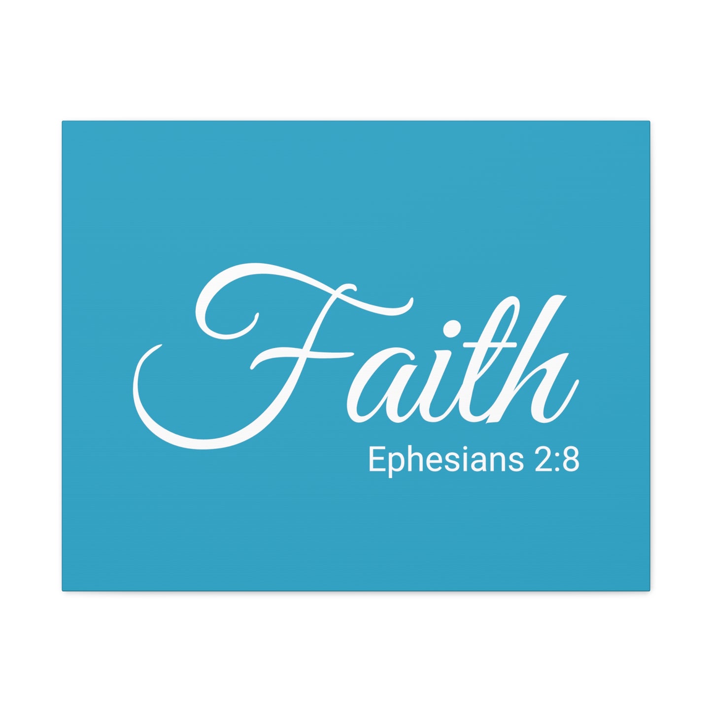 Christian Wall Art "Faith" Verse Ephesians 2:8 Ready to Hang Unframed