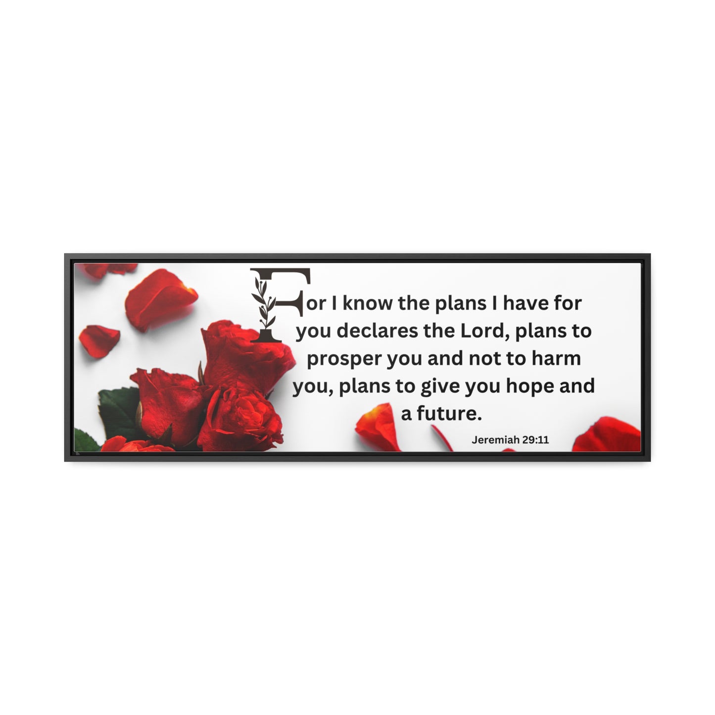 Christian Wall Art: Scripture Jeremiah 29:11 (Floating Frame)