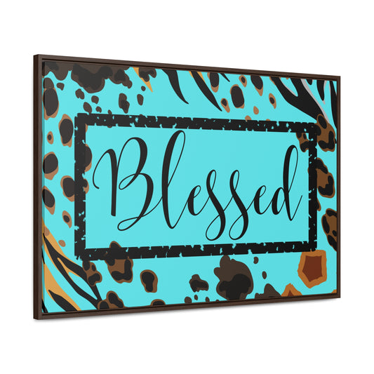 Christian Wall Art: Blessed (Floating Frame)