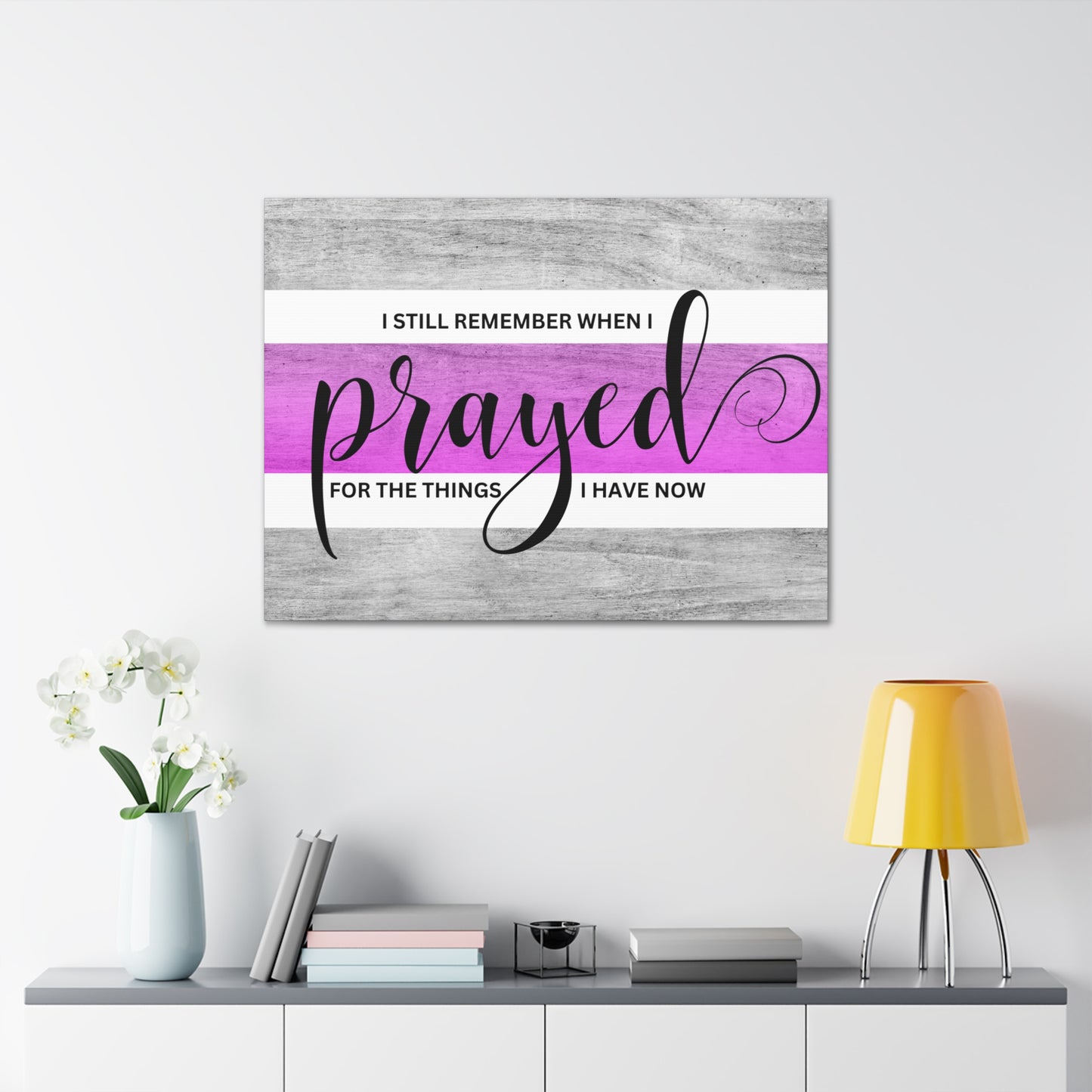 Christian Wall Art: Prayed For (Wood Frame Ready to Hang)