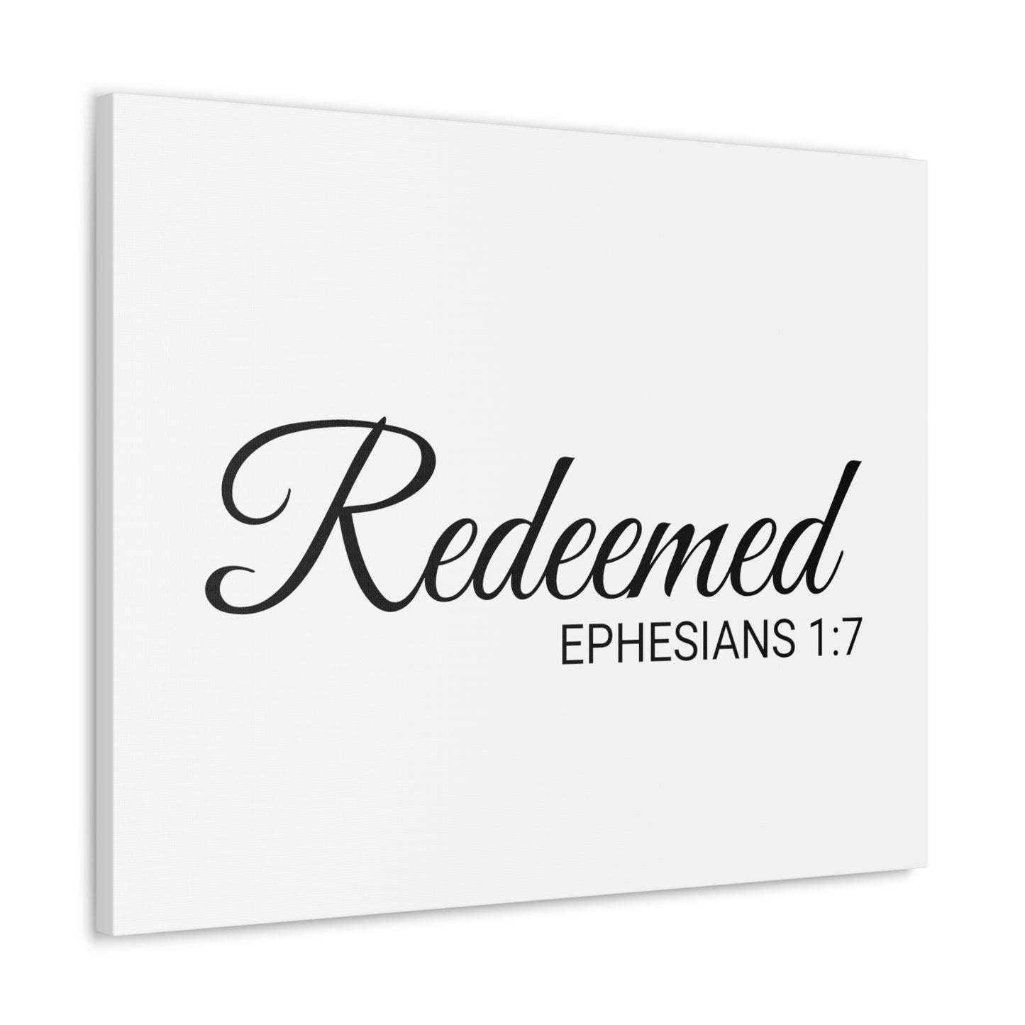 Christian Wall Art "Redeemed" Verse Ephesians 1:7 Ready to Hang Unframed