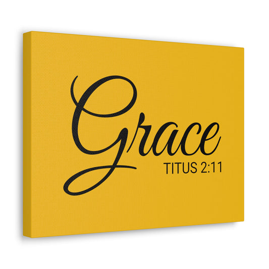 Christian Wall Art "Grace" Verse Titus 2:11 Ready to Hang Unframed