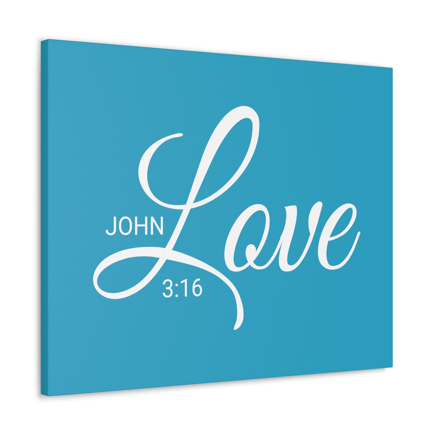 Christian Wall Art "Love" Verse John 3:16 Ready to Hang Unframed