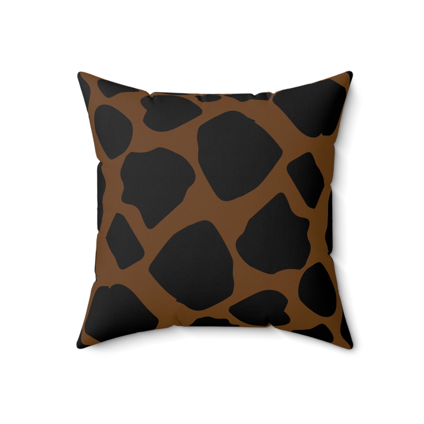 Cow Print (Dual) Brown Throw Pillow