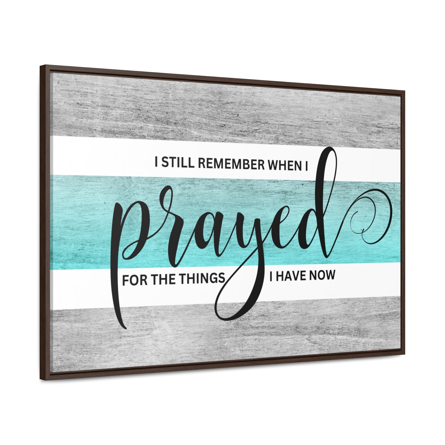 Christian Wall Art: Prayed For (Floating Frame)