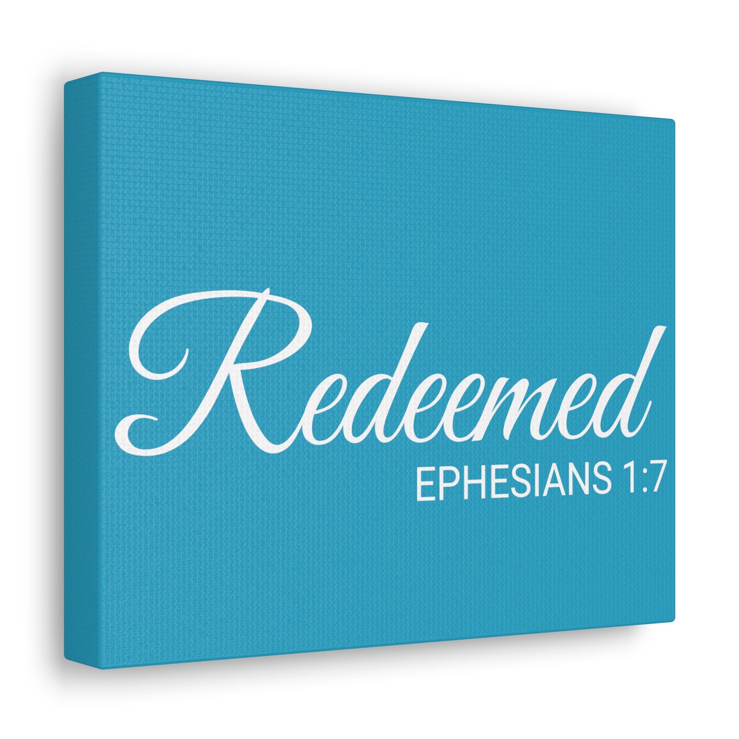 Christian Wall Art "Redeemed" Verse Ephesians 1:7 Ready to Hang Unframed