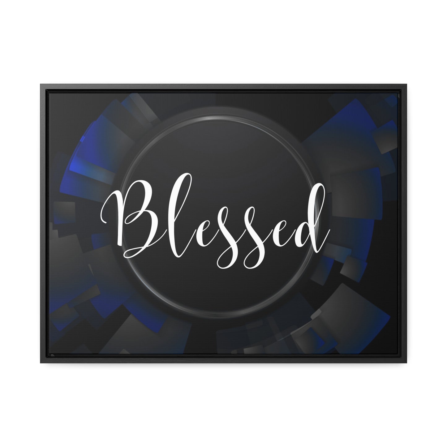 Christian Wall Art: Blessed (Floating Frame)