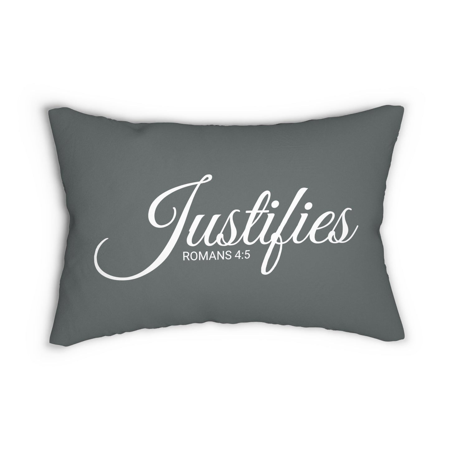 Scripture Justifies Romans 4:5 Bible Verse Pillow