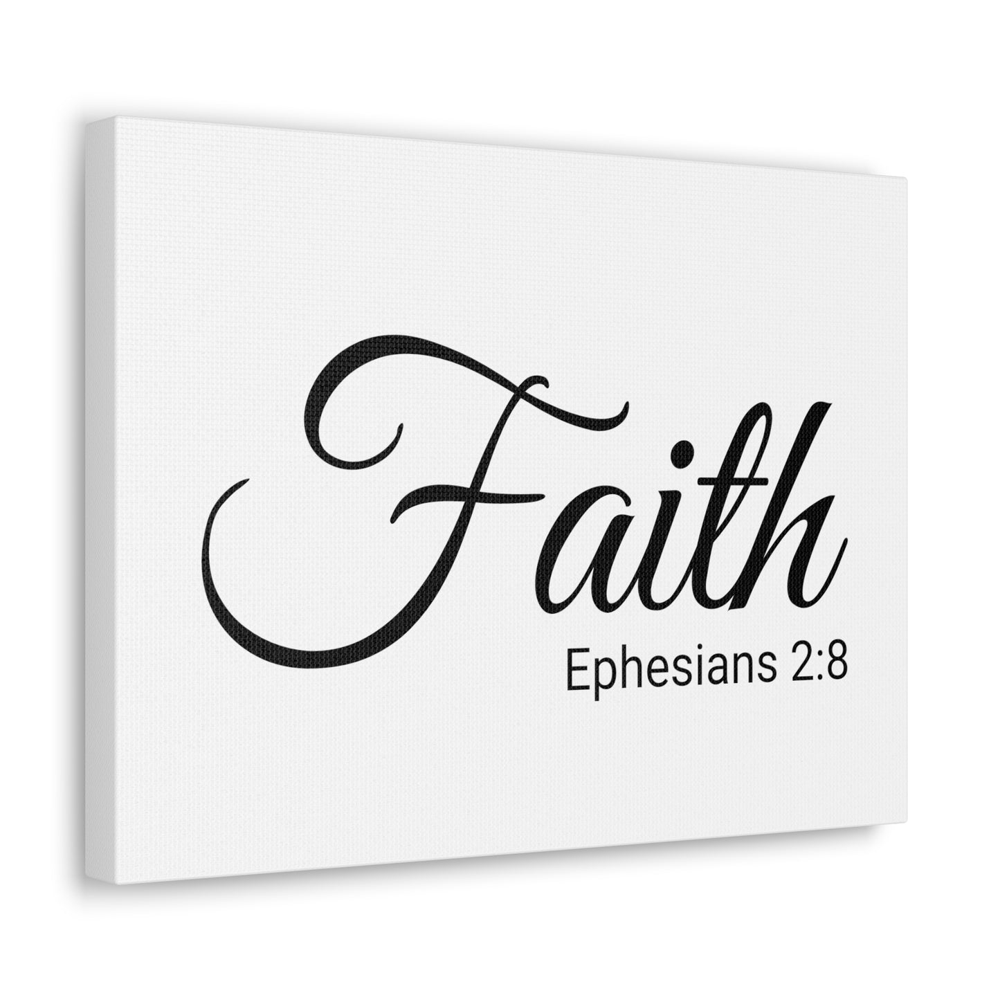 Christian Wall Art "Faith" Verse Ephesians 2:8 Ready to Hang Unframed